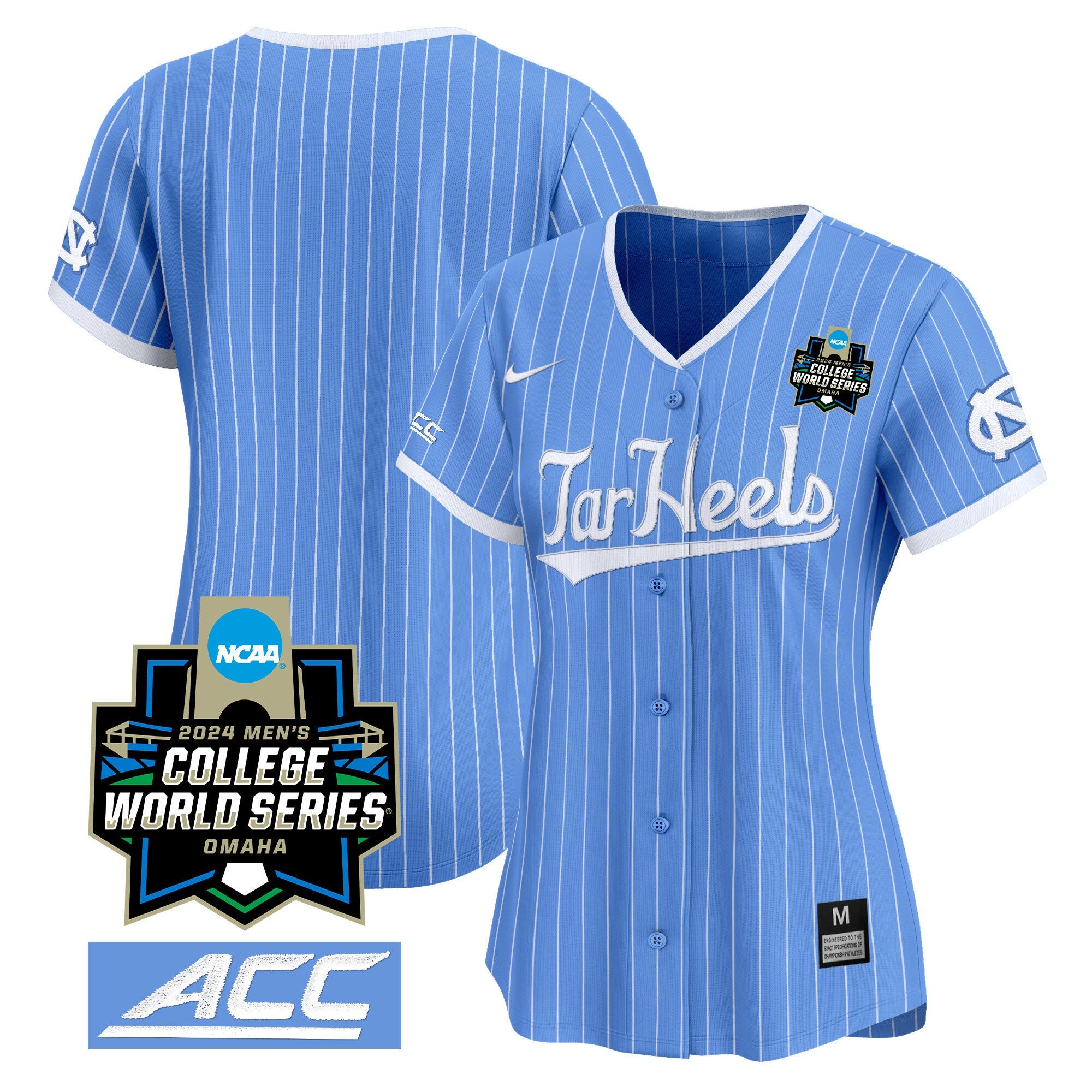 Women's North Carolina Tar Heels 2024 College World Series Vapor Premier Limited Jersey - All Stitched