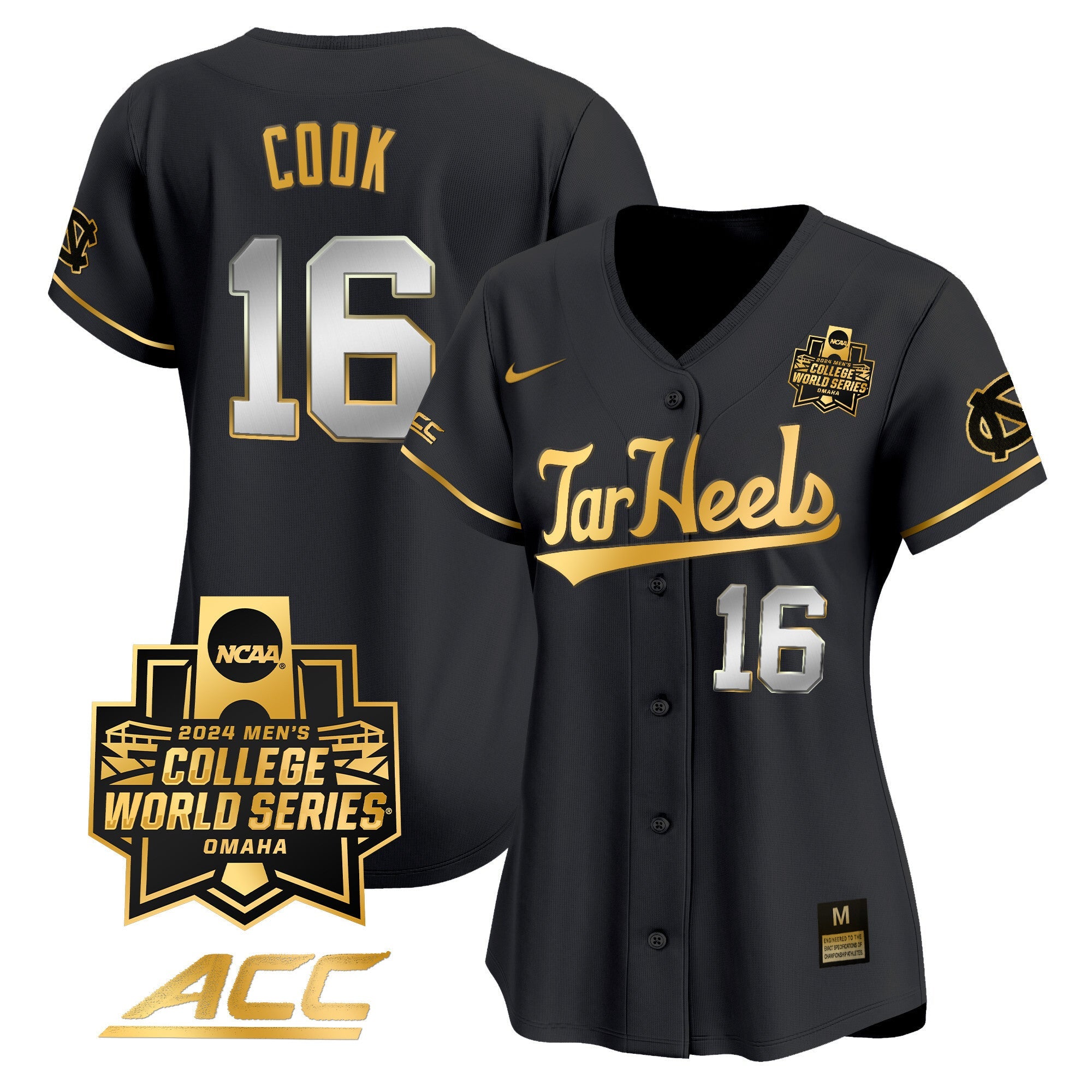 Women's North Carolina Tar Heels 2024 College World Series Vapor Premier Limited Jersey - All Stitched
