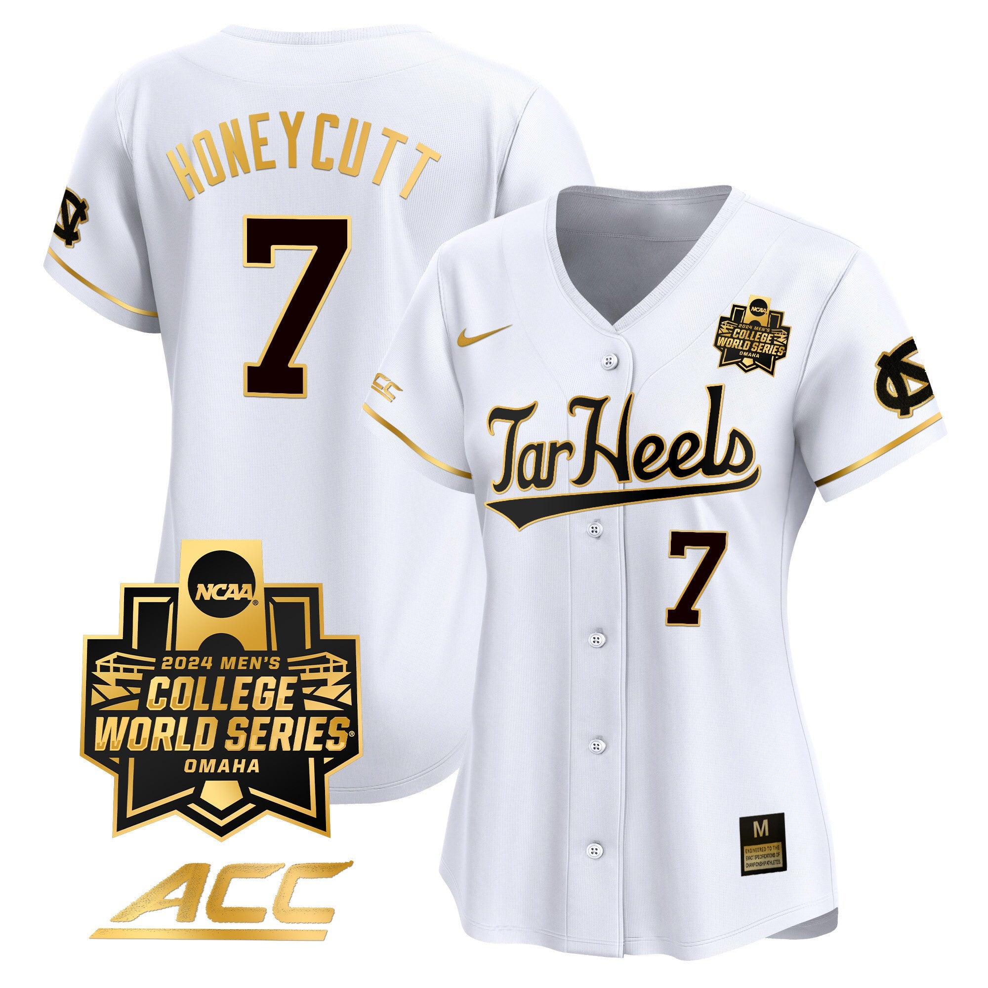 Women's North Carolina Tar Heels 2024 College World Series Vapor Premier Limited Jersey - All Stitched