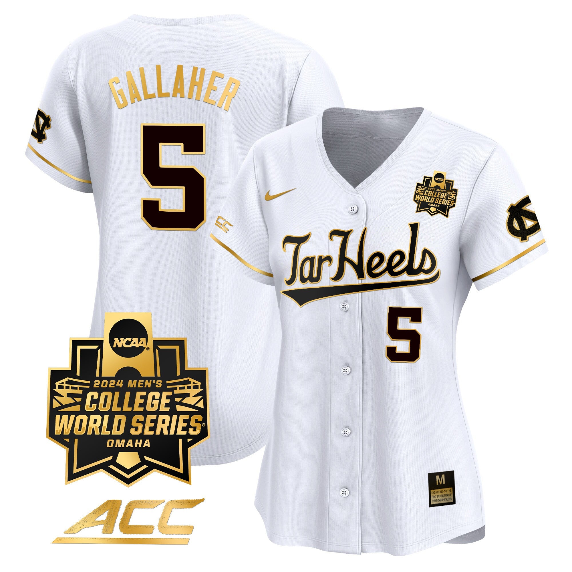 Women's North Carolina Tar Heels 2024 College World Series Vapor Premier Limited Jersey - All Stitched