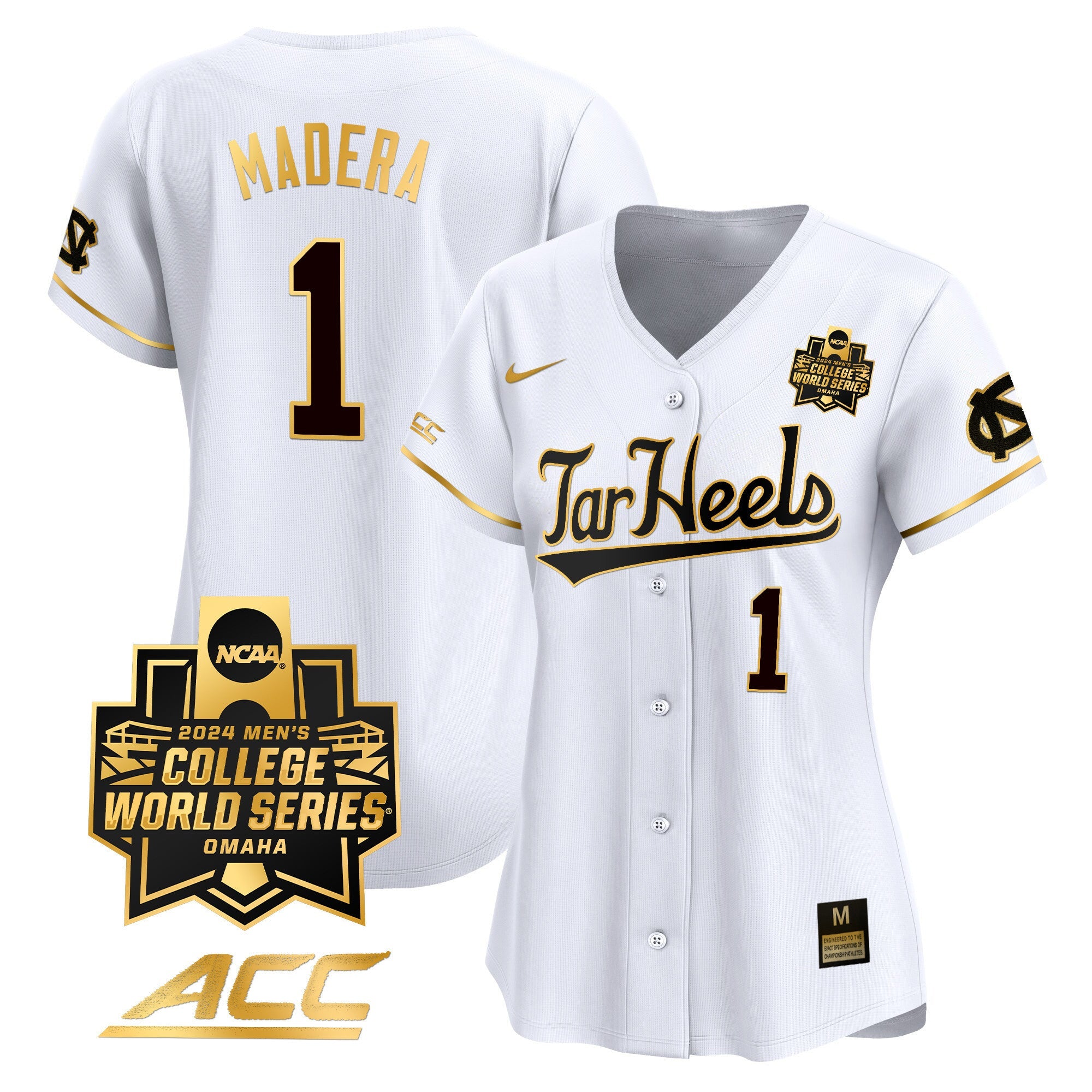 Women's North Carolina Tar Heels 2024 College World Series Vapor Premier Limited Jersey - All Stitched