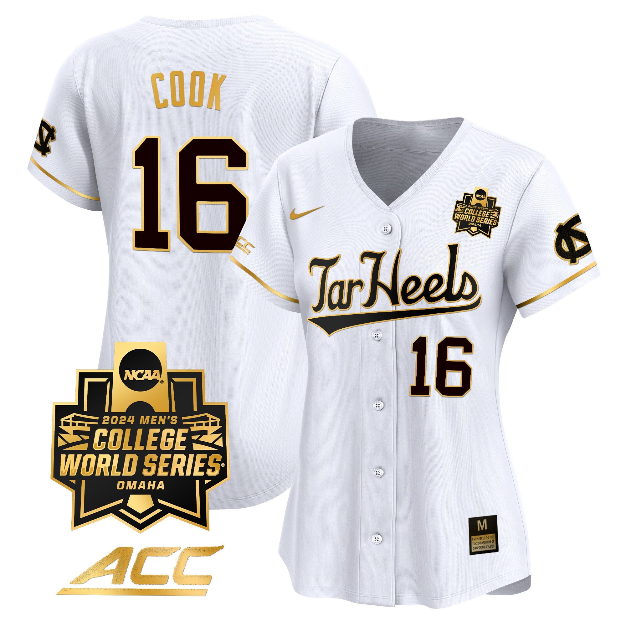 Women's North Carolina Tar Heels 2024 College World Series Vapor Premier Limited Jersey - All Stitched