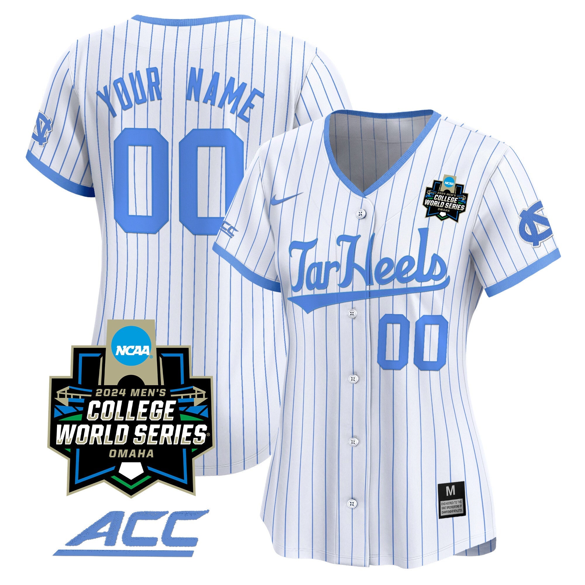 North Carolina Tar Heels 2024 College World Series Vapor Premier Limited Custom Jersey - All Stitched