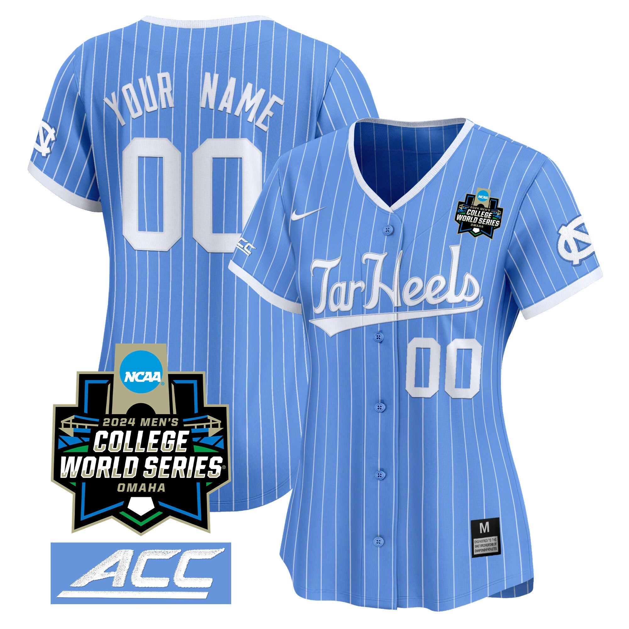 North Carolina Tar Heels 2024 College World Series Vapor Premier Limited Custom Jersey - All Stitched
