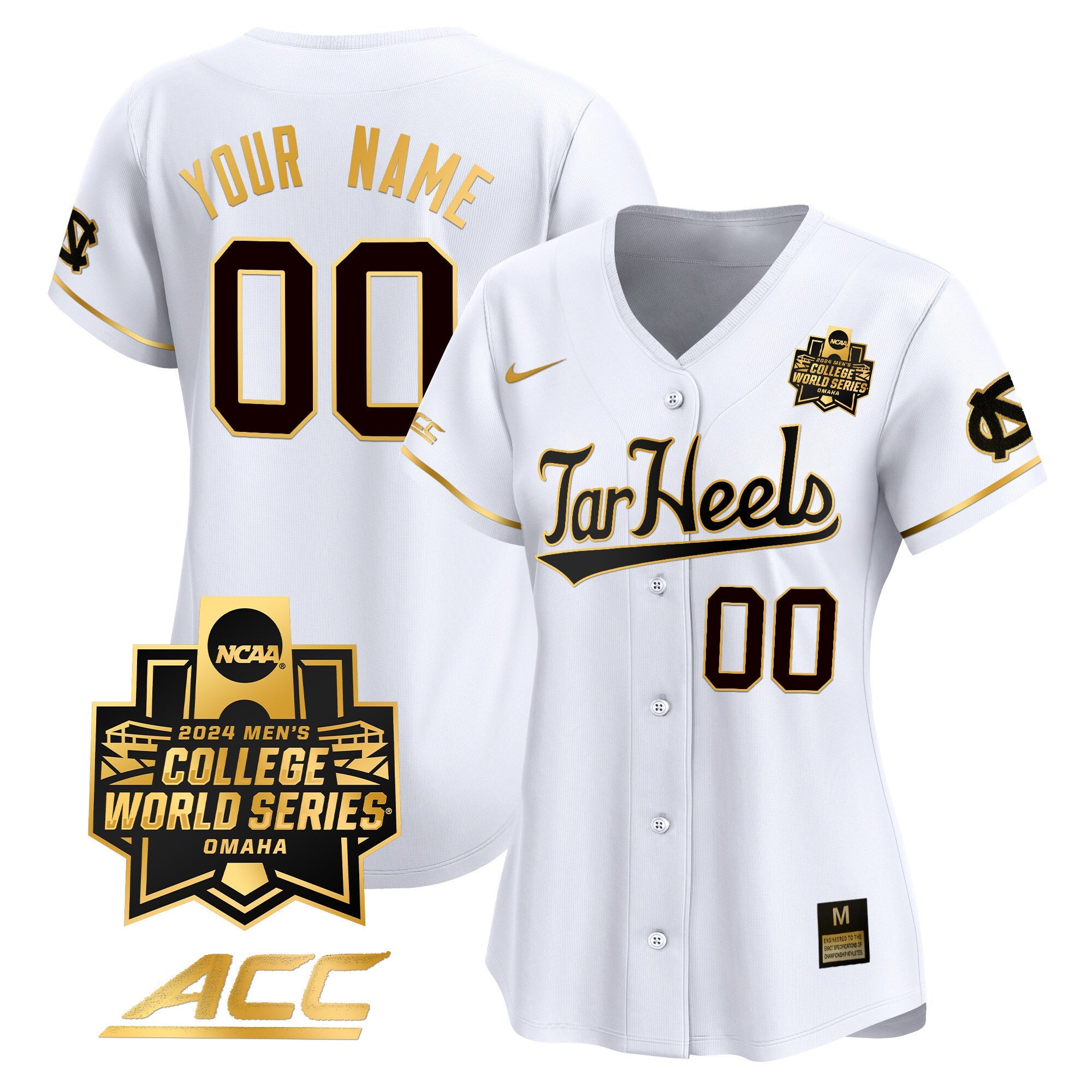North Carolina Tar Heels 2024 College World Series Vapor Premier Limited Custom Jersey - All Stitched