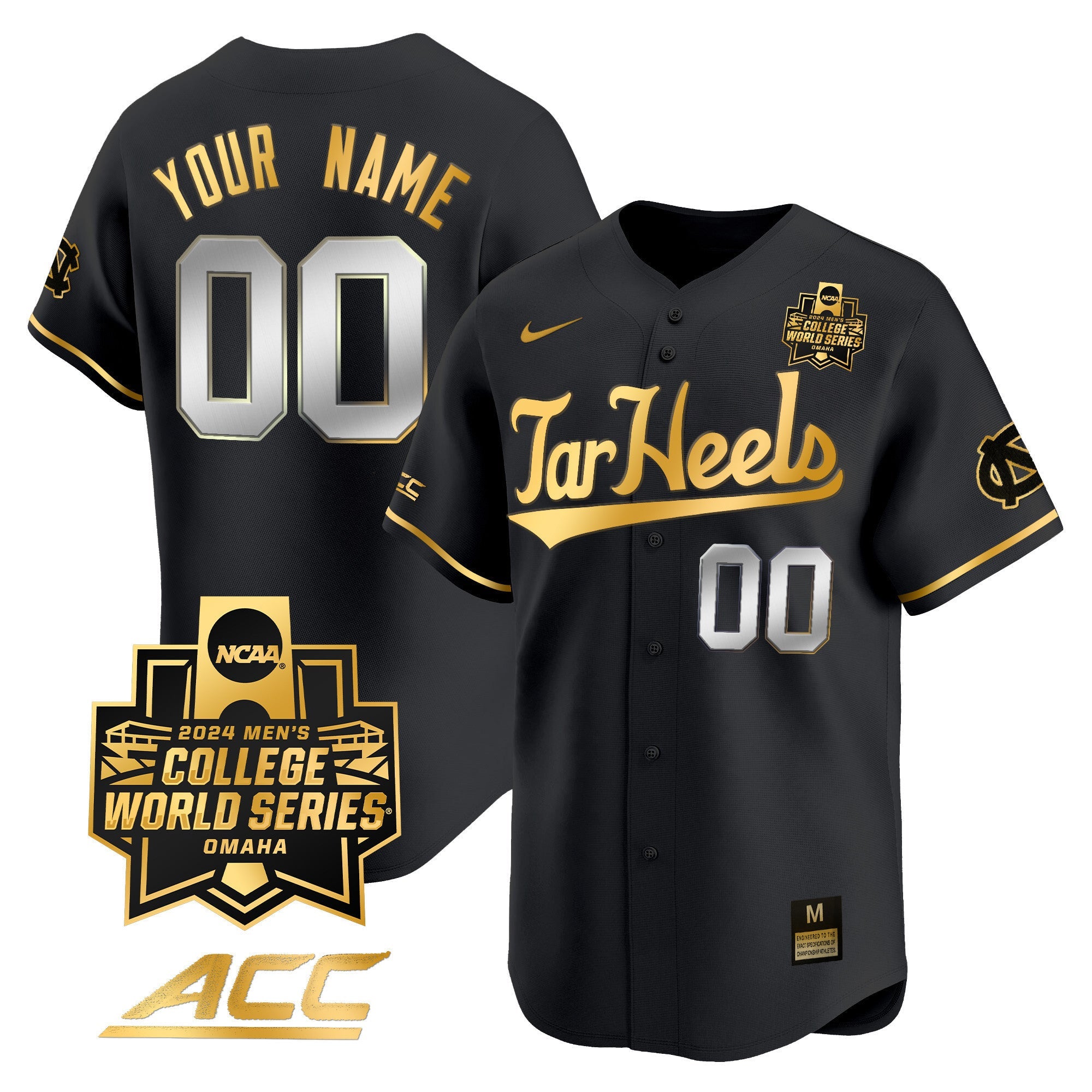 North Carolina Tar Heels 2024 College World Series Vapor Premier Limited Custom Jersey - All Stitched