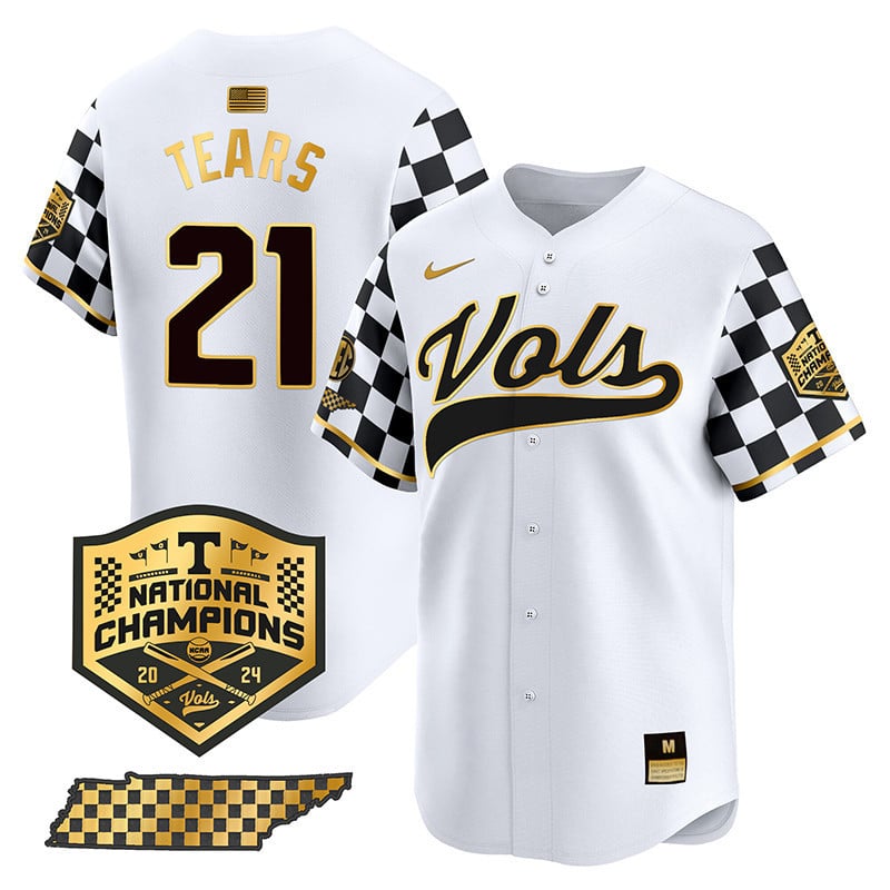 Men's Tennessee Volunteers Checkerboard 2024 Champions Vapor Premier Limited Jersey - All Stitched