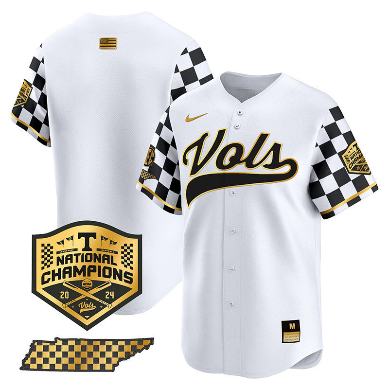 Men's Tennessee Volunteers Checkerboard 2024 Champions Vapor Premier Limited Jersey - All Stitched