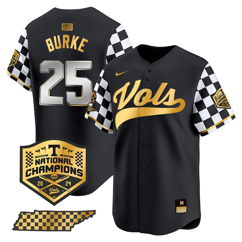 Men's Tennessee Volunteers Checkerboard 2024 Champions Vapor Premier Limited Jersey - All Stitched