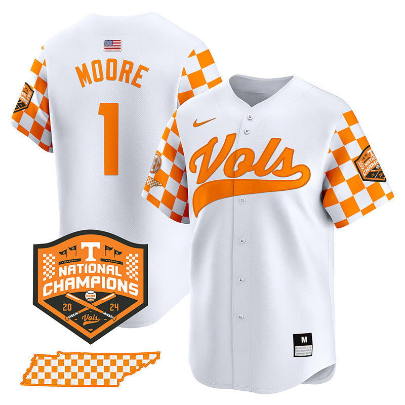 Men's Tennessee Volunteers Checkerboard 2024 Champions Vapor Premier Limited Jersey - All Stitched