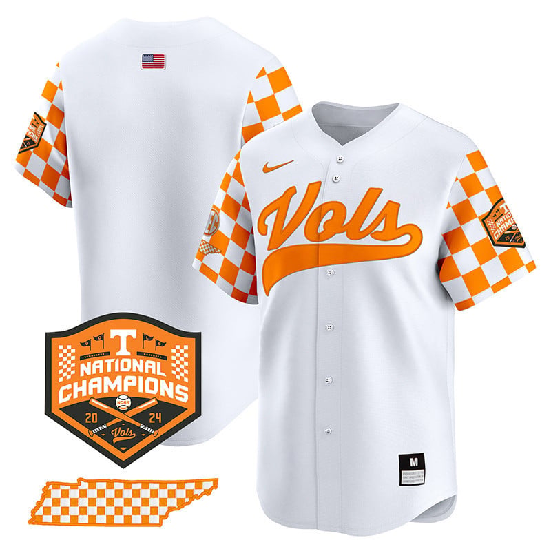 Men's Tennessee Volunteers Checkerboard 2024 Champions Vapor Premier Limited Jersey - All Stitched