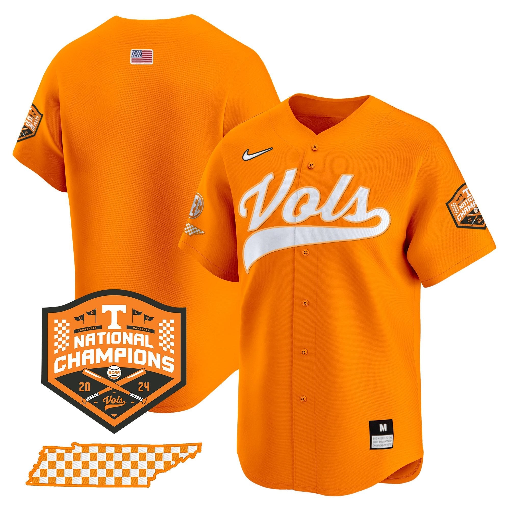 Men's Tennessee Volunteers 2024 Champions Vapor Premier Limited Jersey - All Stitched