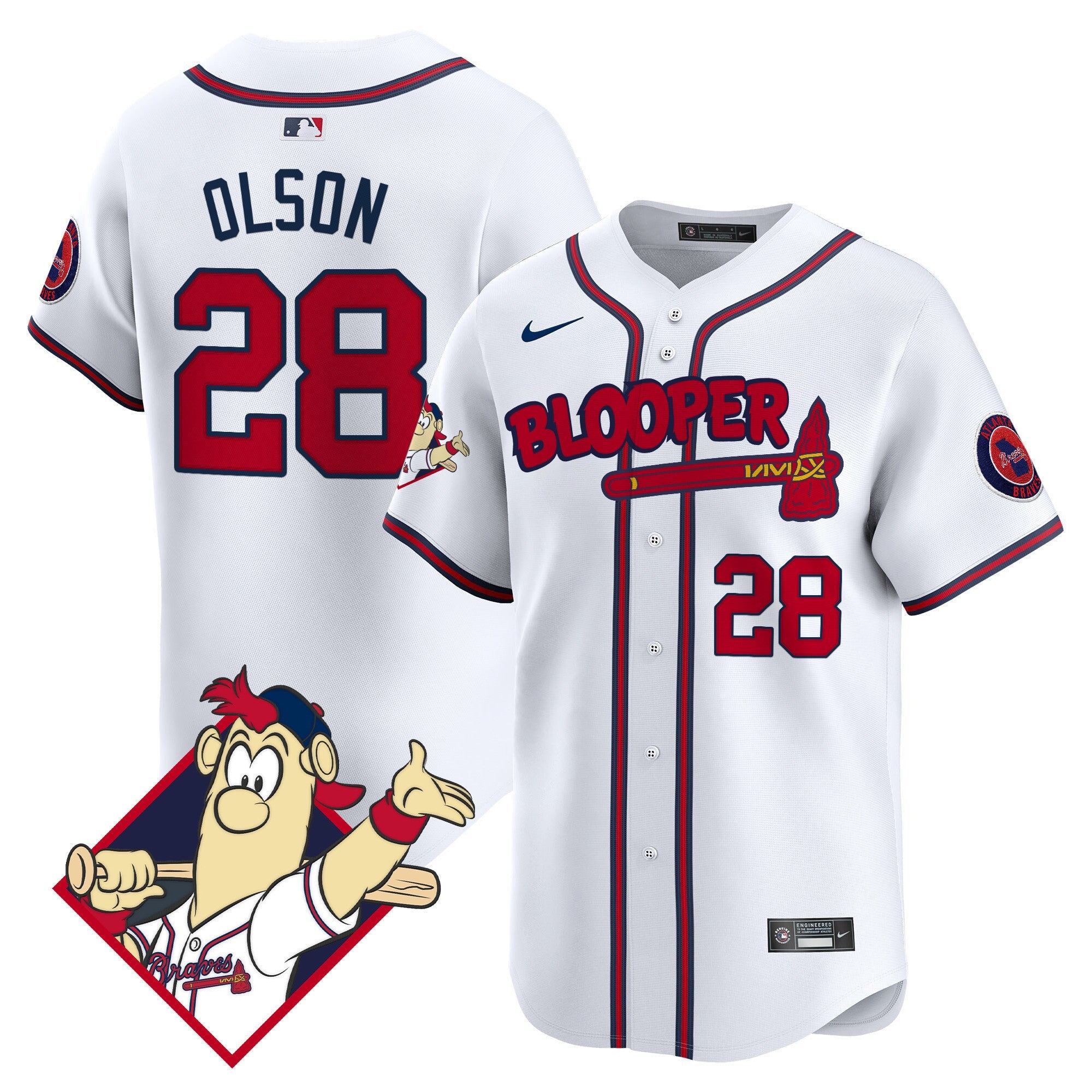 Men's Atlanta Braves Blooper Vapor Premier Limited Jersey - All Stitched