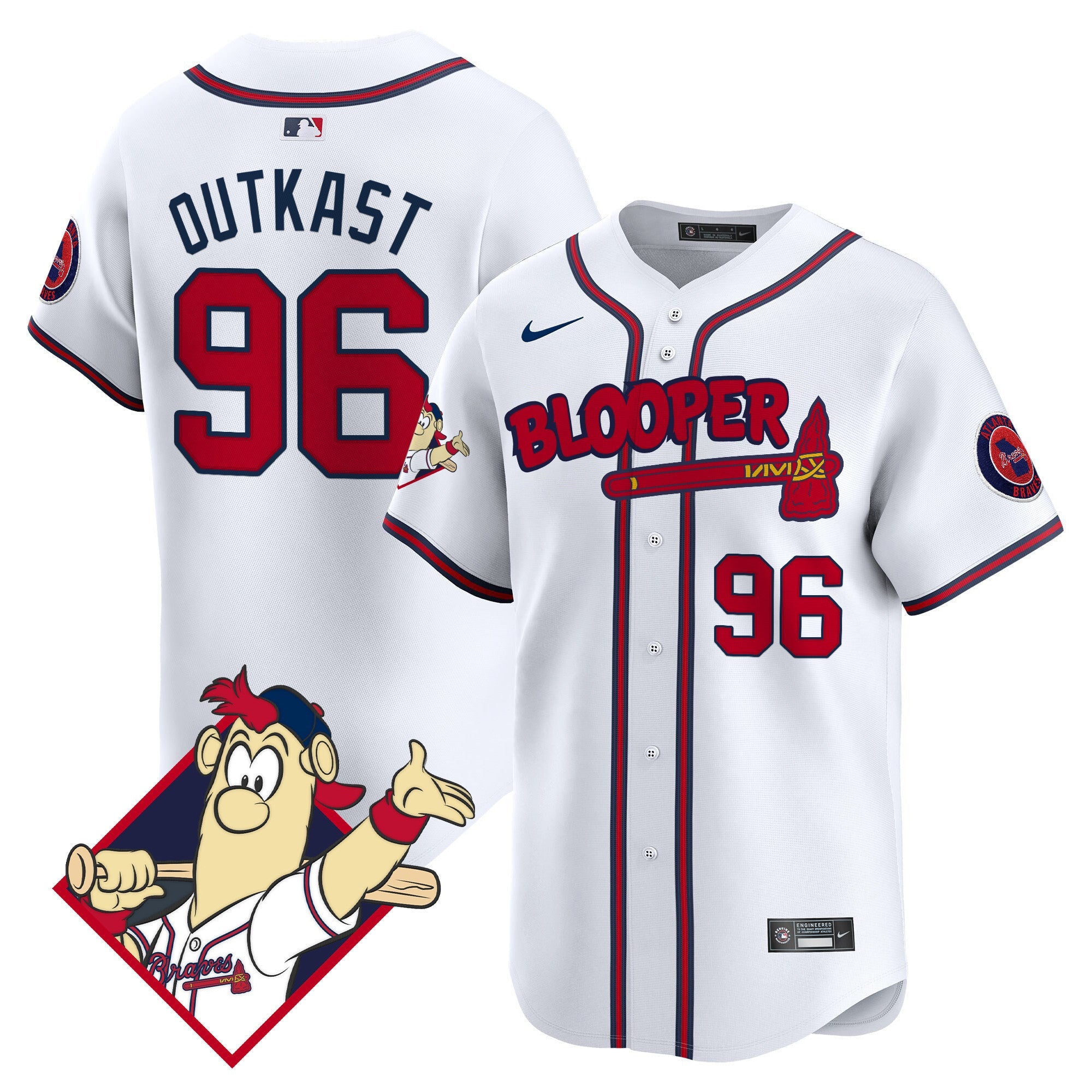 Men's Atlanta Braves Blooper Vapor Premier Limited Jersey - All Stitched