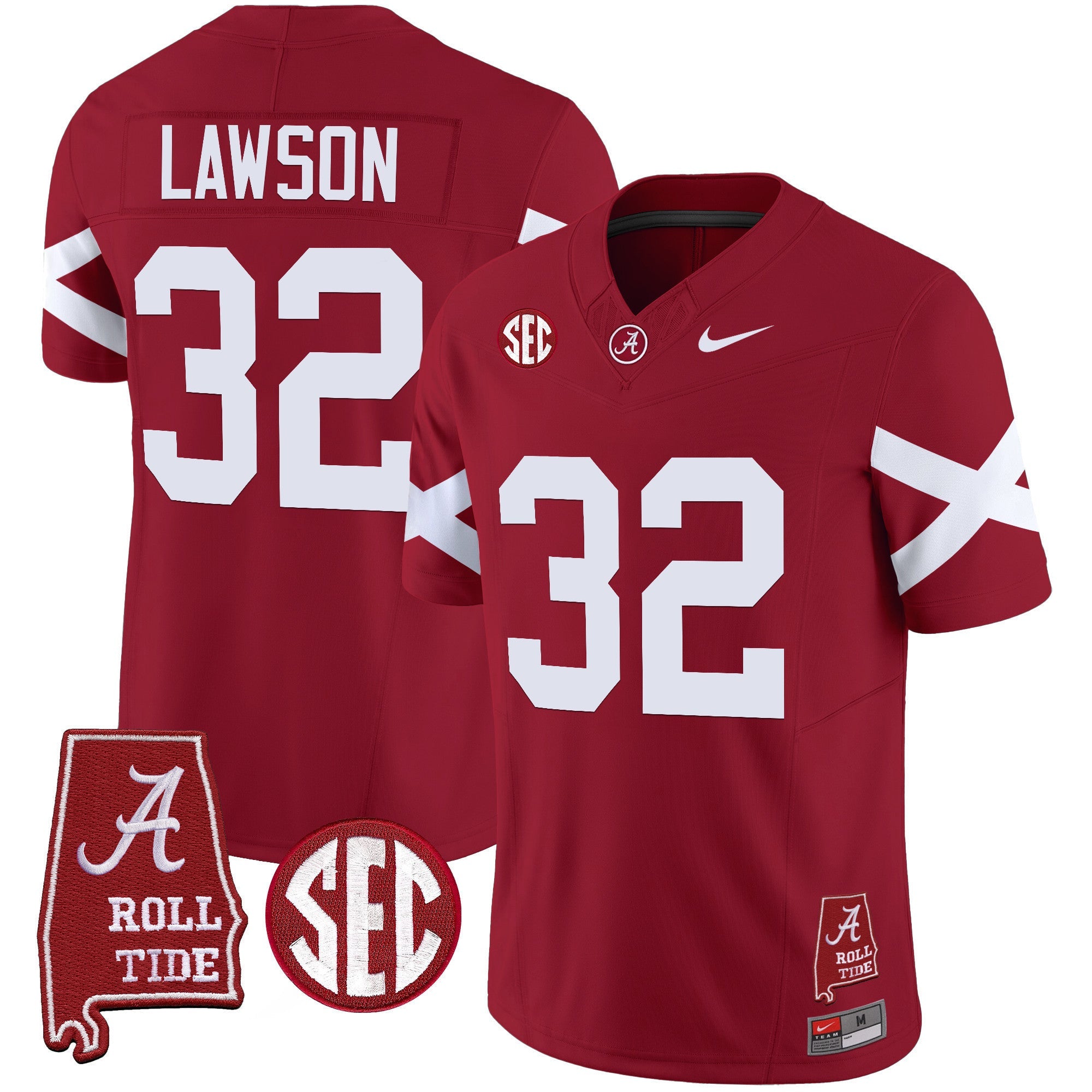 Men's Alabama Crimson Tide Vapor Limited Jersey V6 - Alabama Map - All Stitched