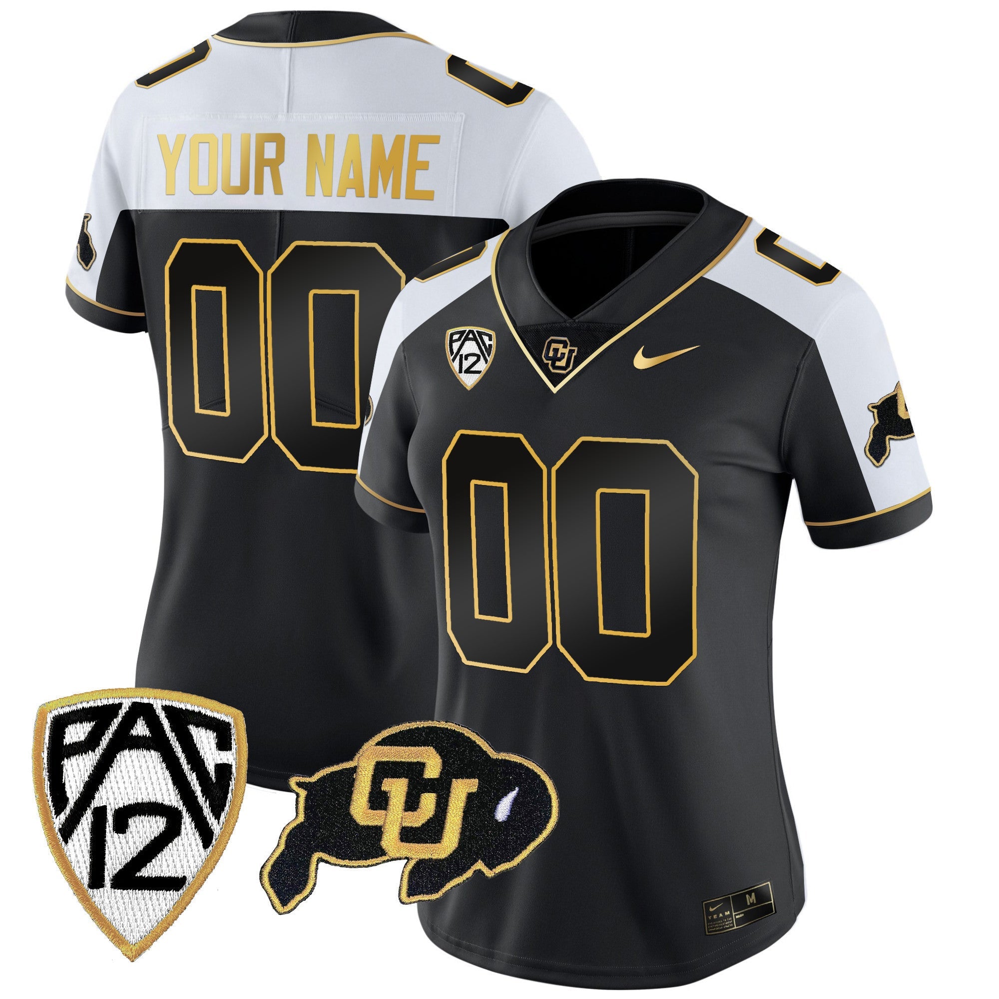 Colorado Buffaloes Gold Vapor Limited Custom Jersey - All Stitched