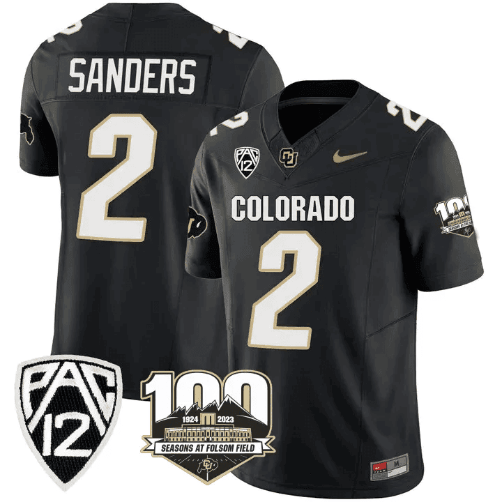 Men's Colorado Buffaloes 100th Seasons At Folsom Field Patch Vapor Limited Jersey V2 ?All Stitched