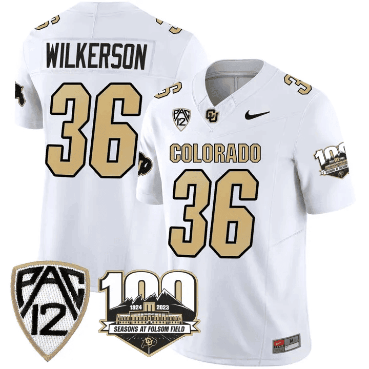 Men's Colorado Buffaloes 100th Seasons At Folsom Field Patch Vapor Limited Jersey V2 ?All Stitched