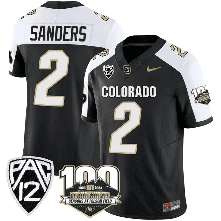 Men's Colorado Buffaloes 100th Seasons At Folsom Field Patch Vapor Limited Jersey V2 ?All Stitched