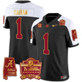 Men's Alabama Crimson Tide Nick Saban 7x Champions Patch Gold Trim Jersey - All Stitched