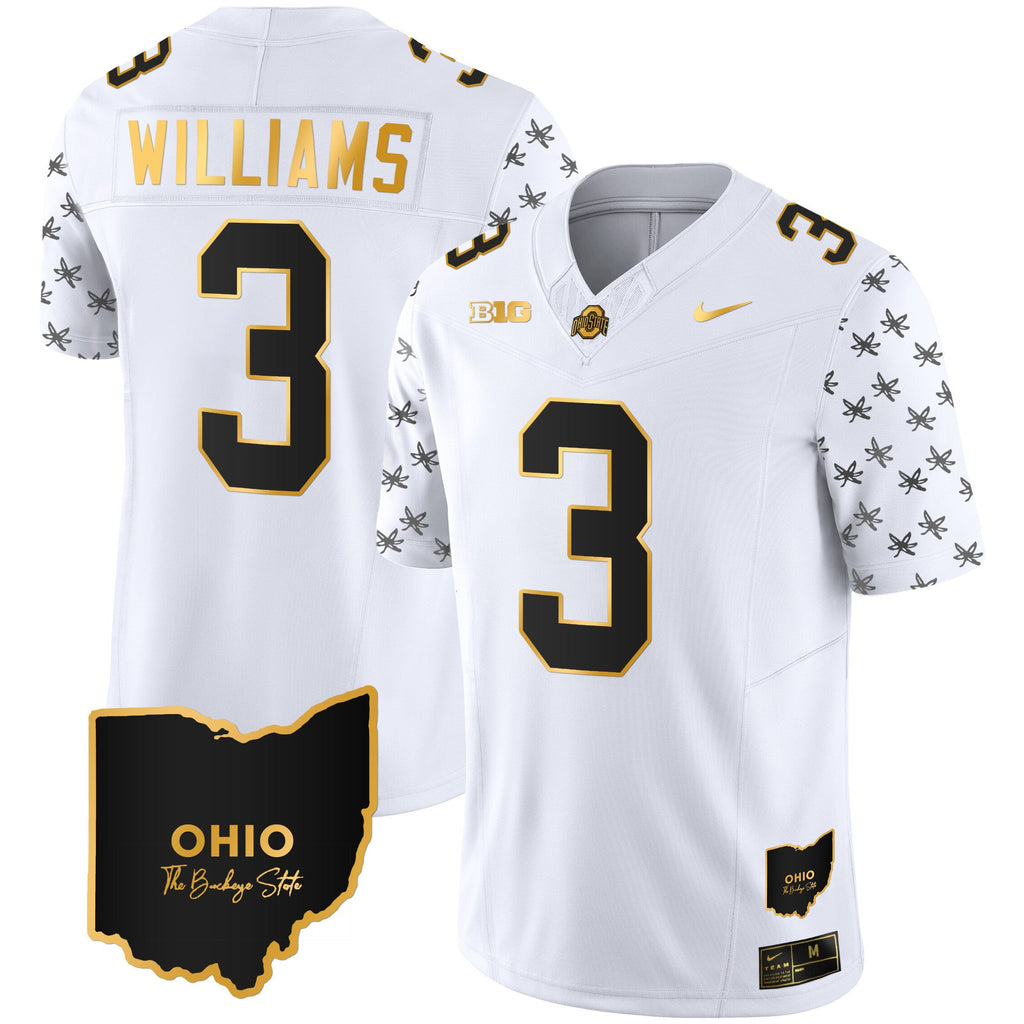 Men's Ohio State Buckeyes 2023 Alternate Gold Jersey - Stitched