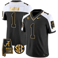 Men's Alabama Crimson Tide Vapor Gold Jersey V3 - Alabama Map - All Stitched