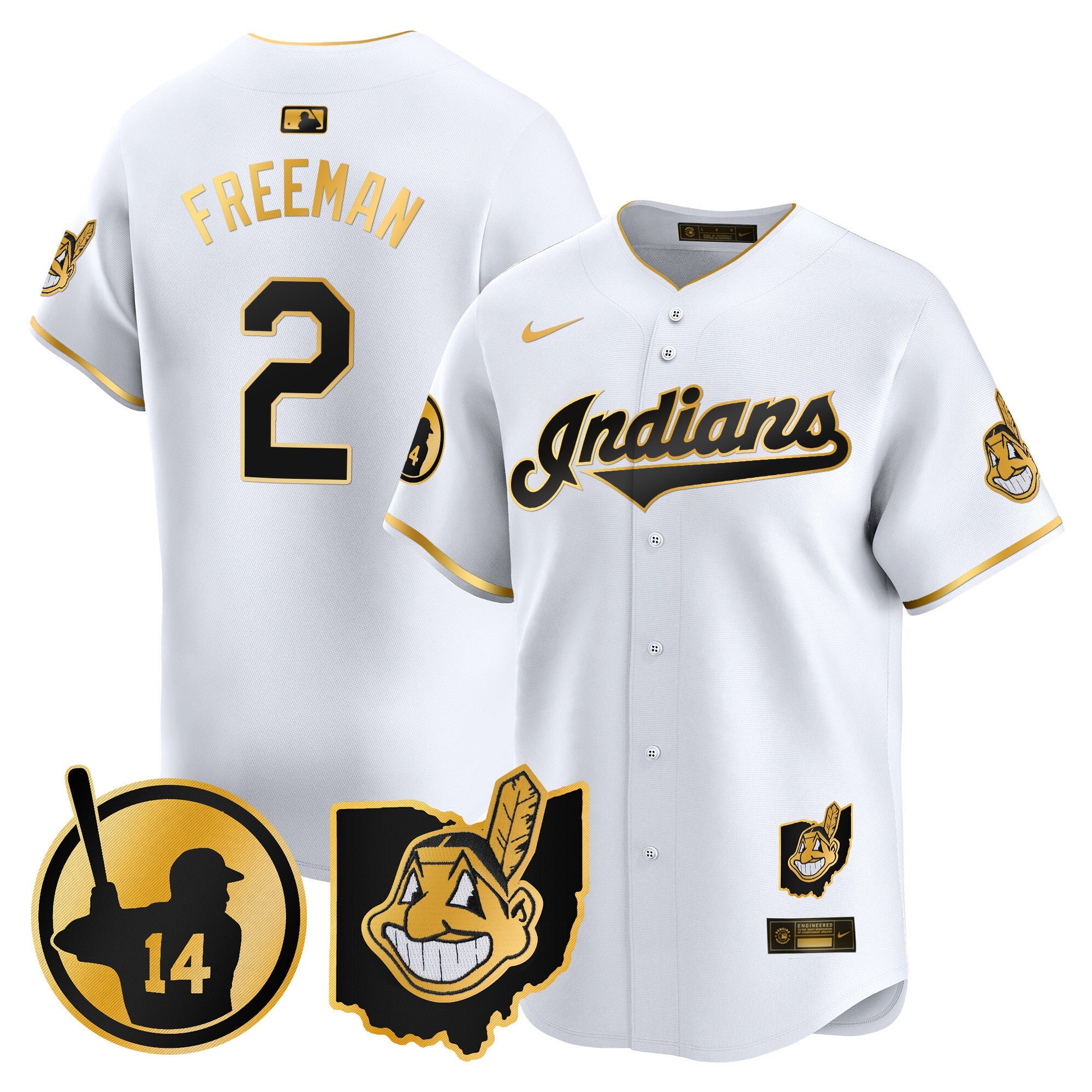 Women's Cleveland Indians Larry Doby Patch Vapor Premier Limited Jersey - All Stitched