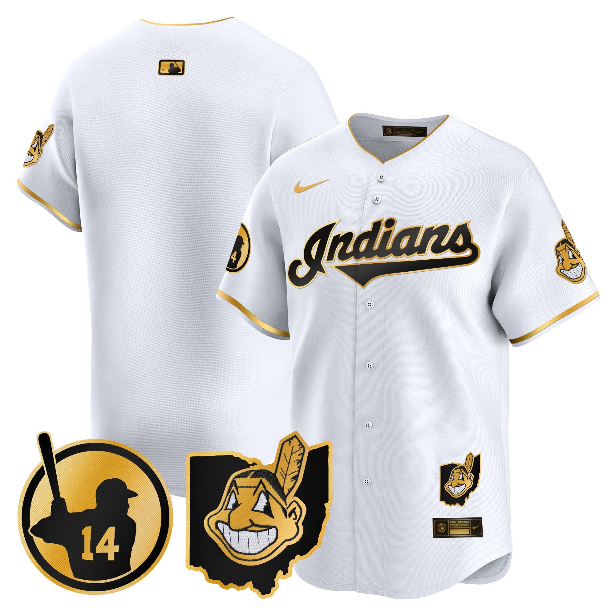 Women's Cleveland Indians Larry Doby Patch Vapor Premier Limited Jersey - All Stitched