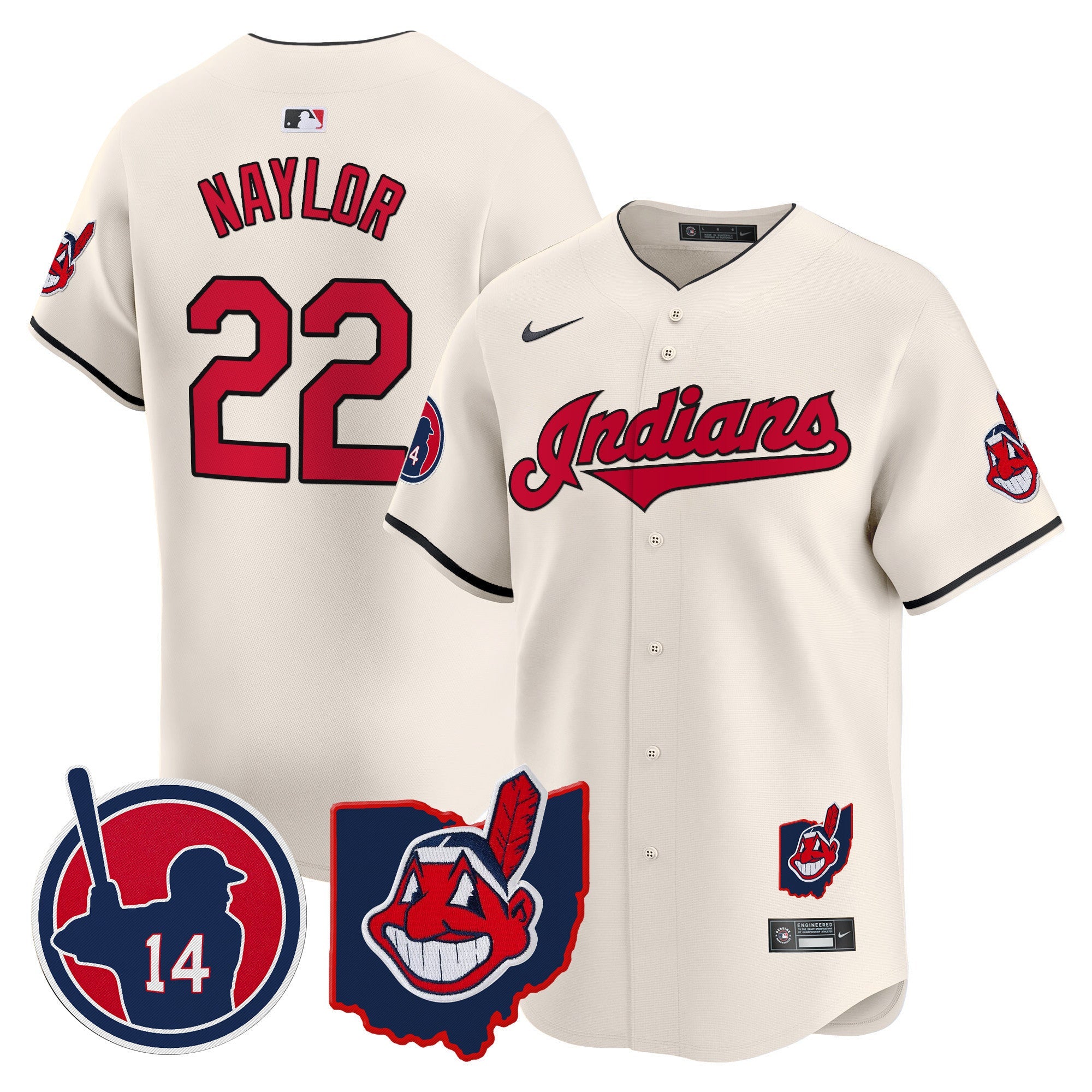 Women's Cleveland Indians Larry Doby Patch Vapor Premier Limited Jersey - All Stitched