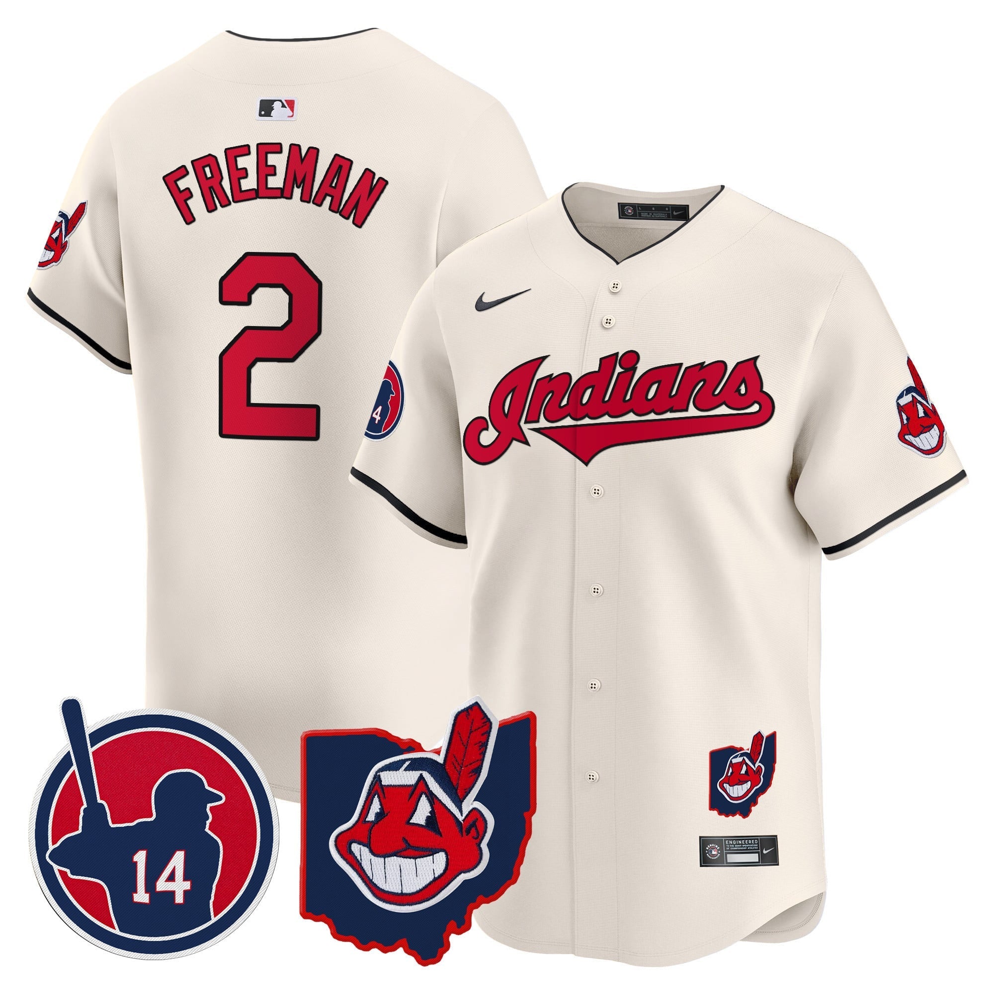 Women's Cleveland Indians Larry Doby Patch Vapor Premier Limited Jersey - All Stitched