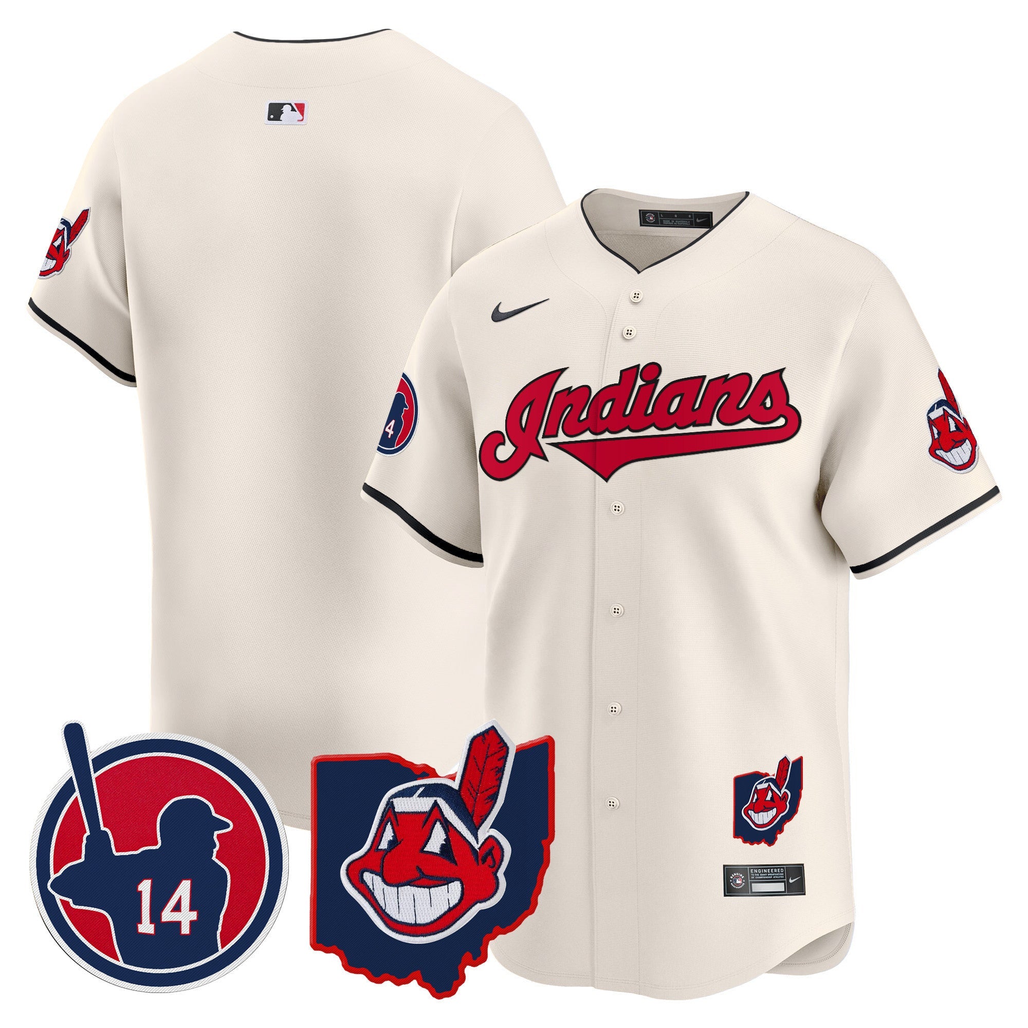 Women's Cleveland Indians Larry Doby Patch Vapor Premier Limited Jersey - All Stitched
