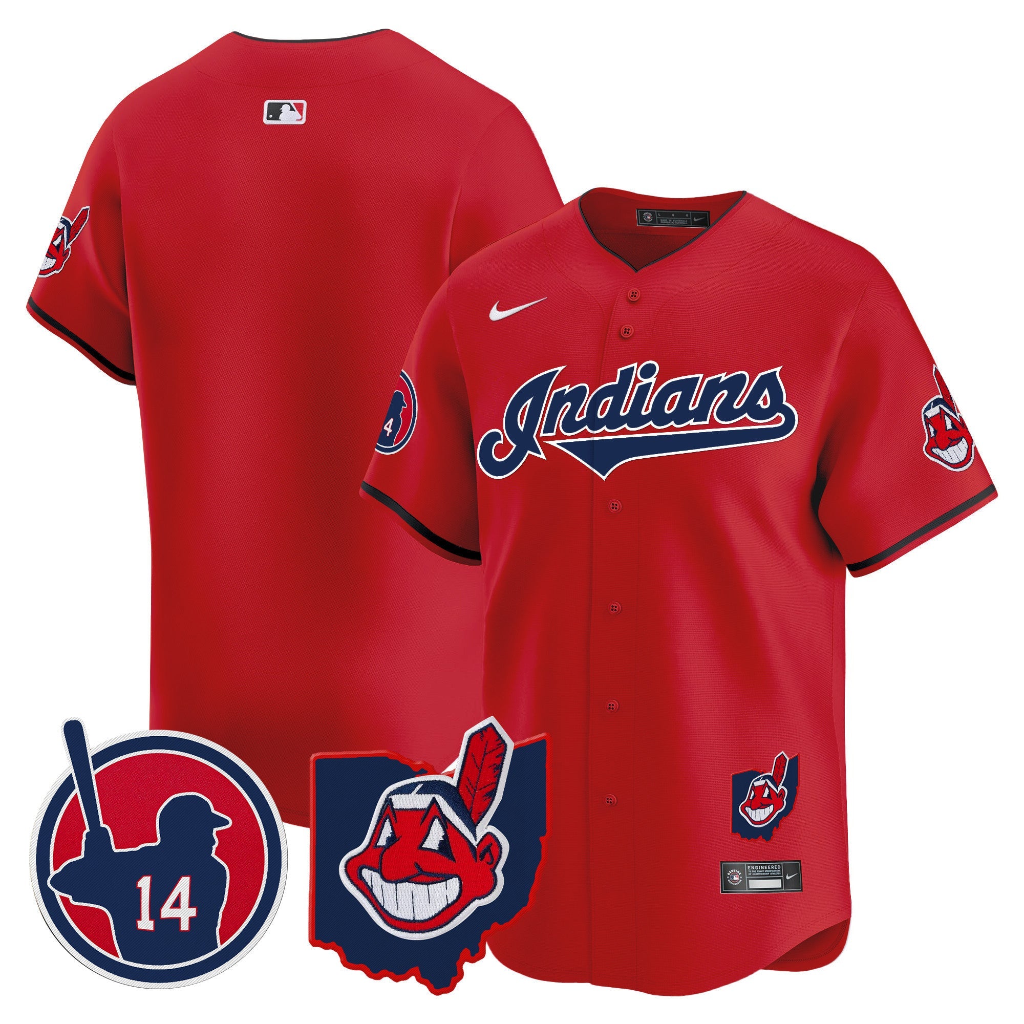 Women's Cleveland Indians Larry Doby Patch Vapor Premier Limited Jersey - All Stitched