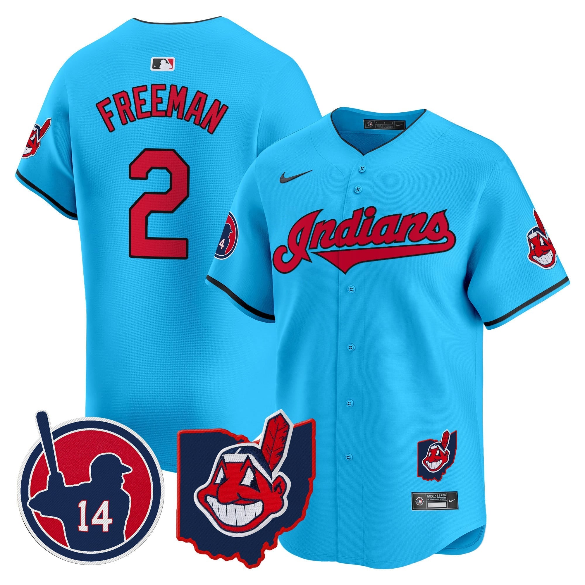 Women's Cleveland Indians Larry Doby Patch Vapor Premier Limited Jersey - All Stitched