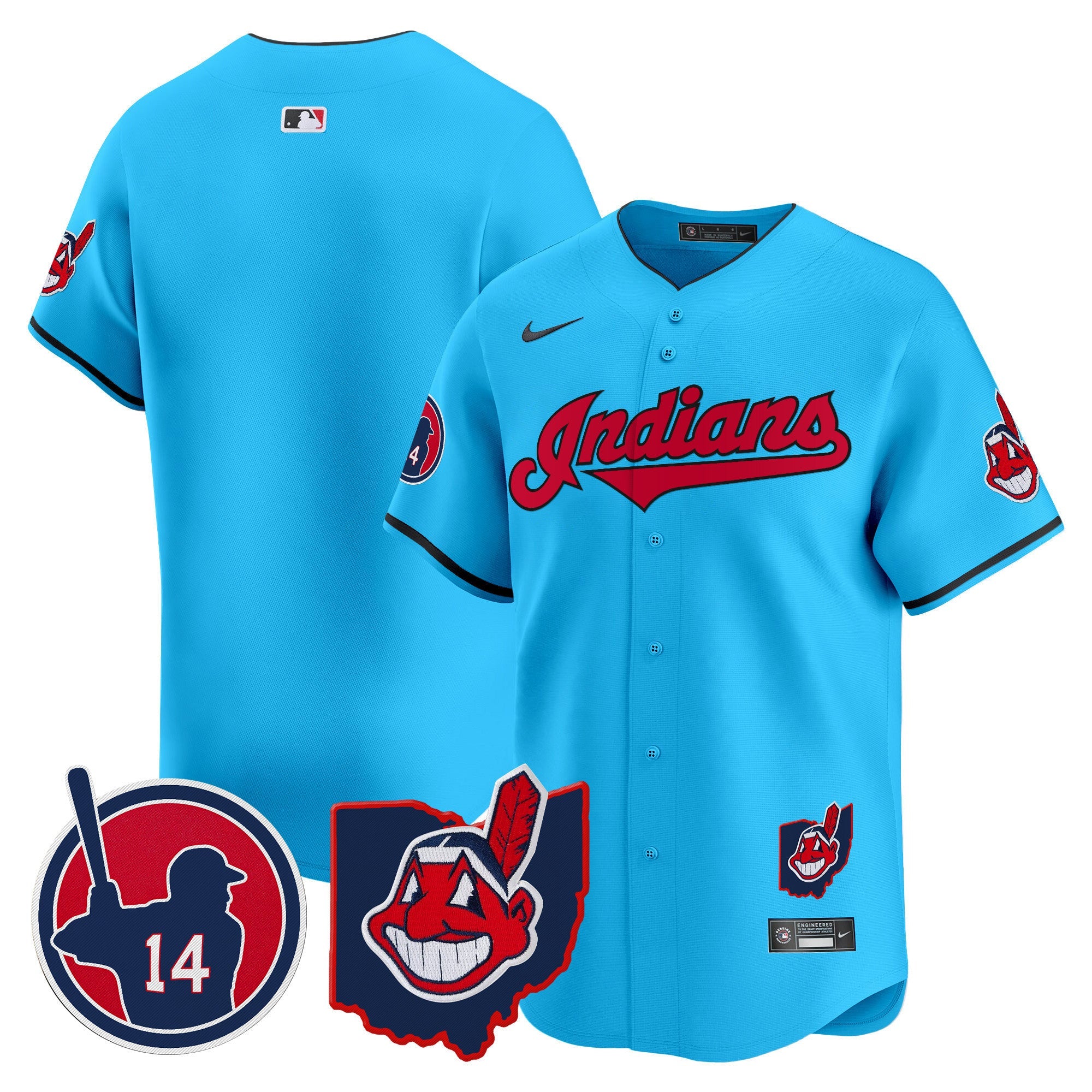 Women's Cleveland Indians Larry Doby Patch Vapor Premier Limited Jersey - All Stitched