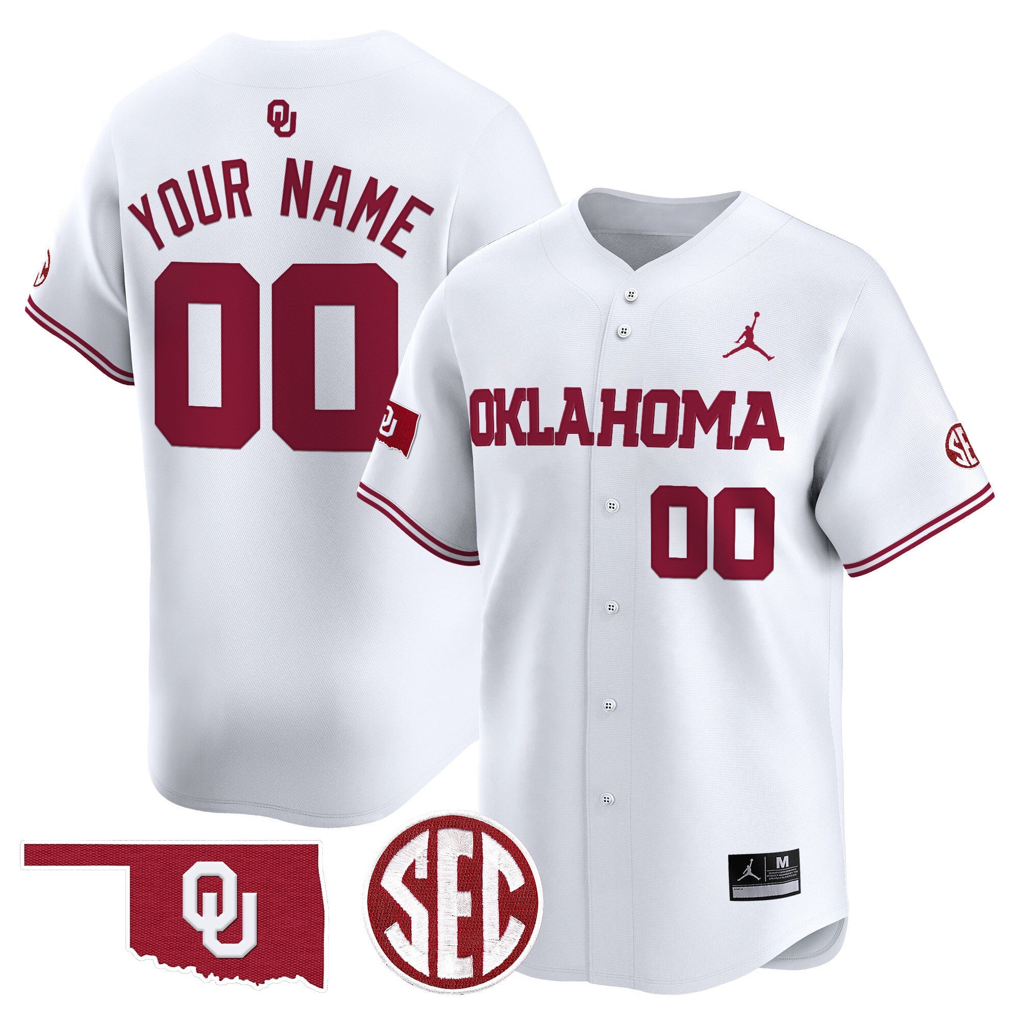 Oklahoma Sooners 2024 Vapor Premier Limited Custom Jersey - SEC Patch - All Stitched