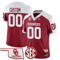 Custom Name/Gender Oklahoma Sooners 2024 SEC Patch Vapor Premier Limited Jersey - All Stitched