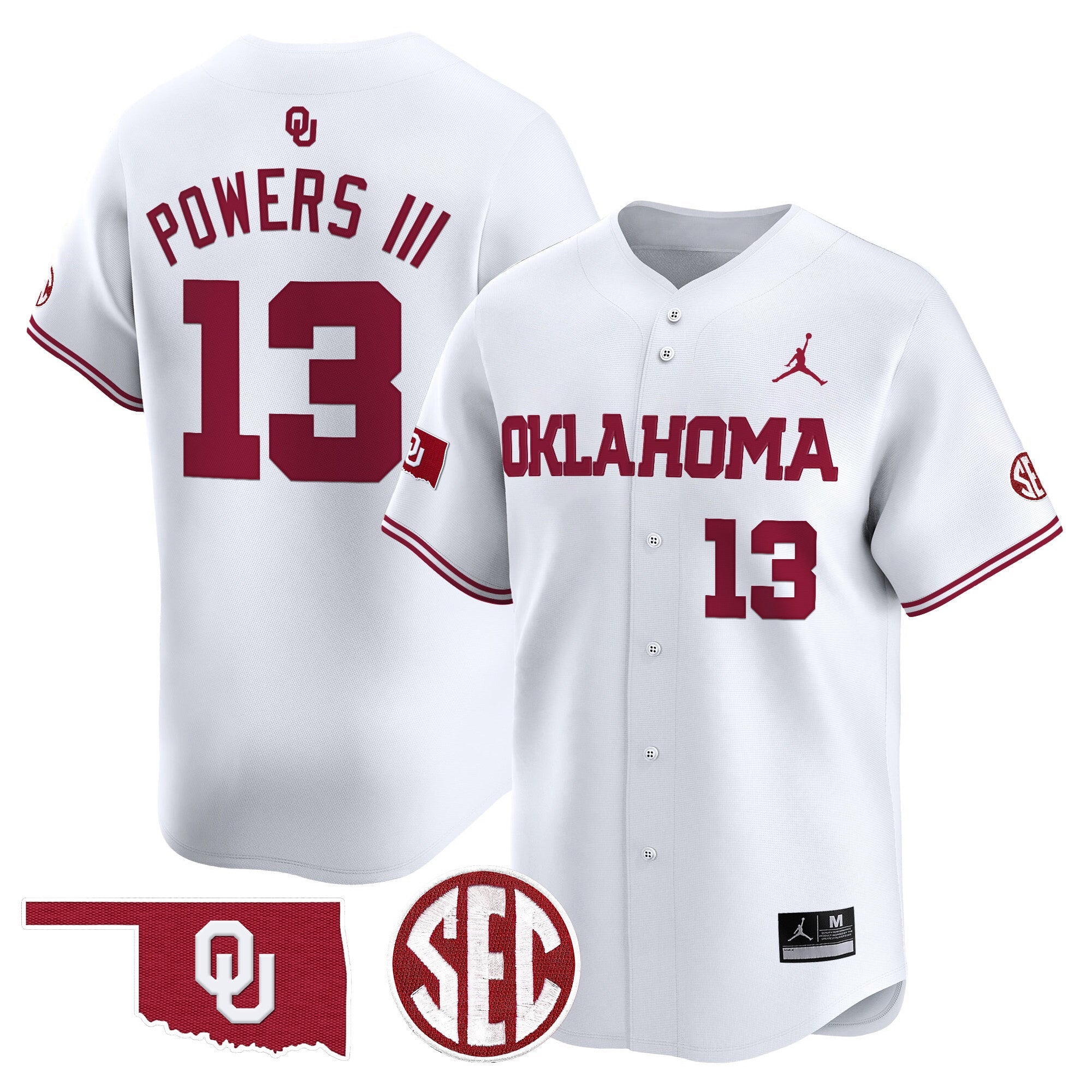 Men's Oklahoma Sooners 2024 Vapor Premier Limited Jersey - SEC Patch - All Stitched