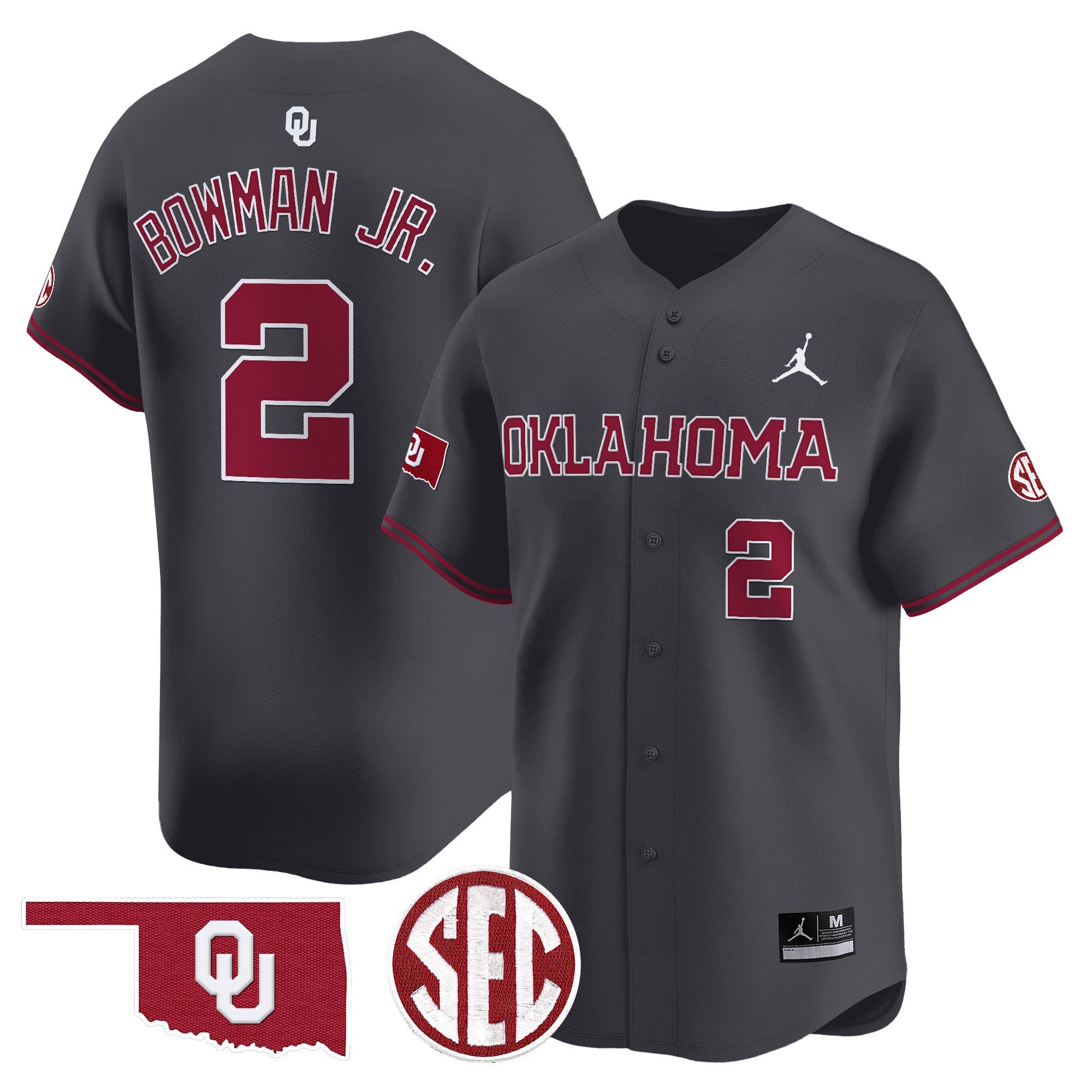 Men's Oklahoma Sooners 2024 Vapor Premier Limited Jersey - SEC Patch - All Stitched