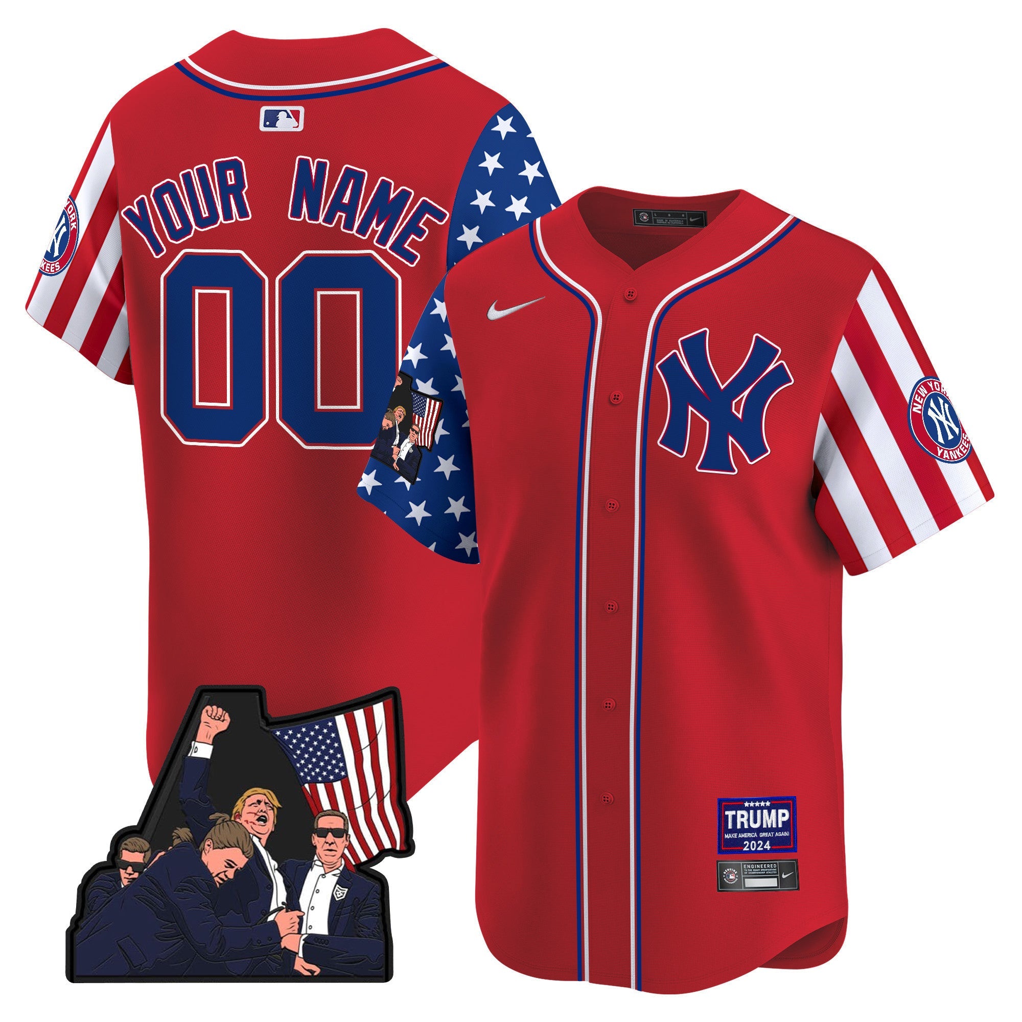 New York Yankees Make American Great Again Vapor Premier Limited Custom Jersey - All Stitched