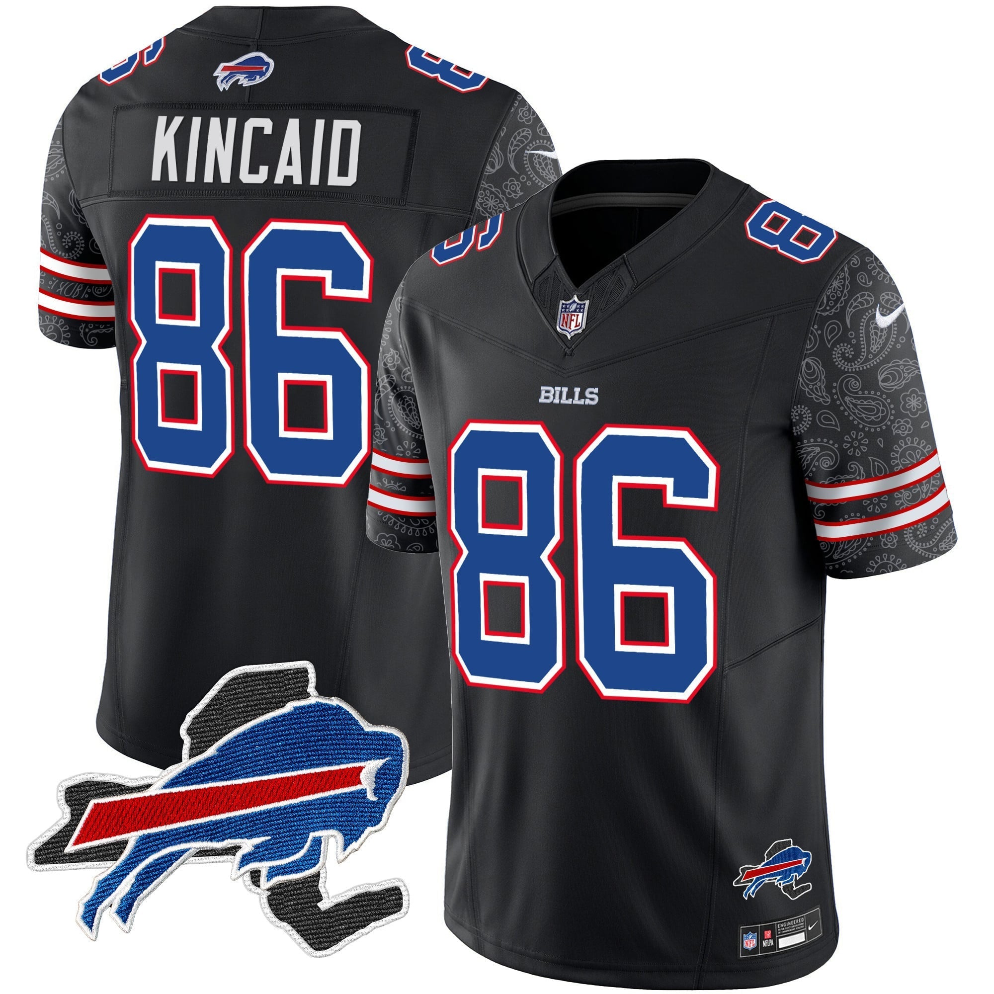 Men's Bills New York Patch Vapor Limited Jersey V2 - All Stitched