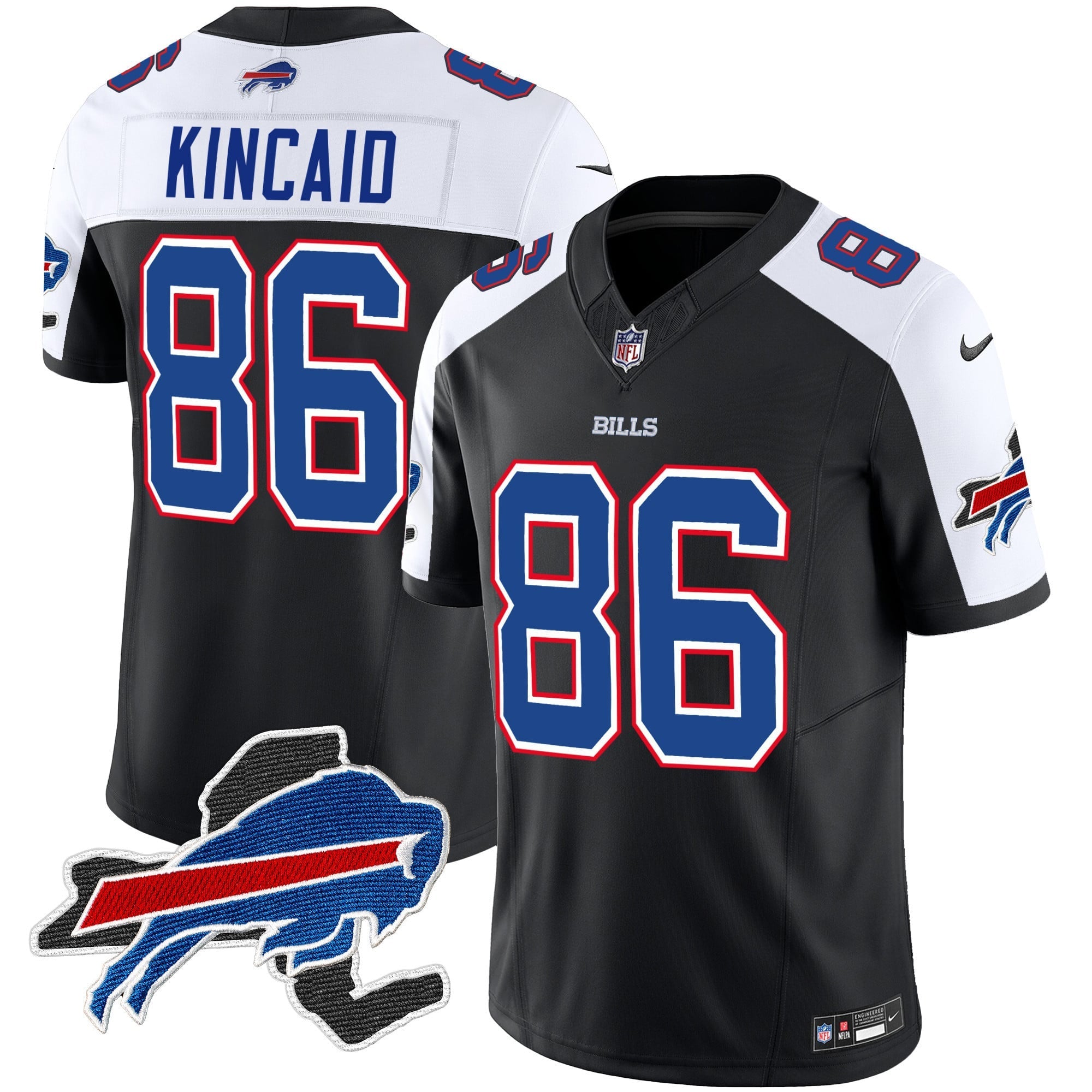 Men's Bills New York Patch Vapor Limited Jersey V2 - All Stitched