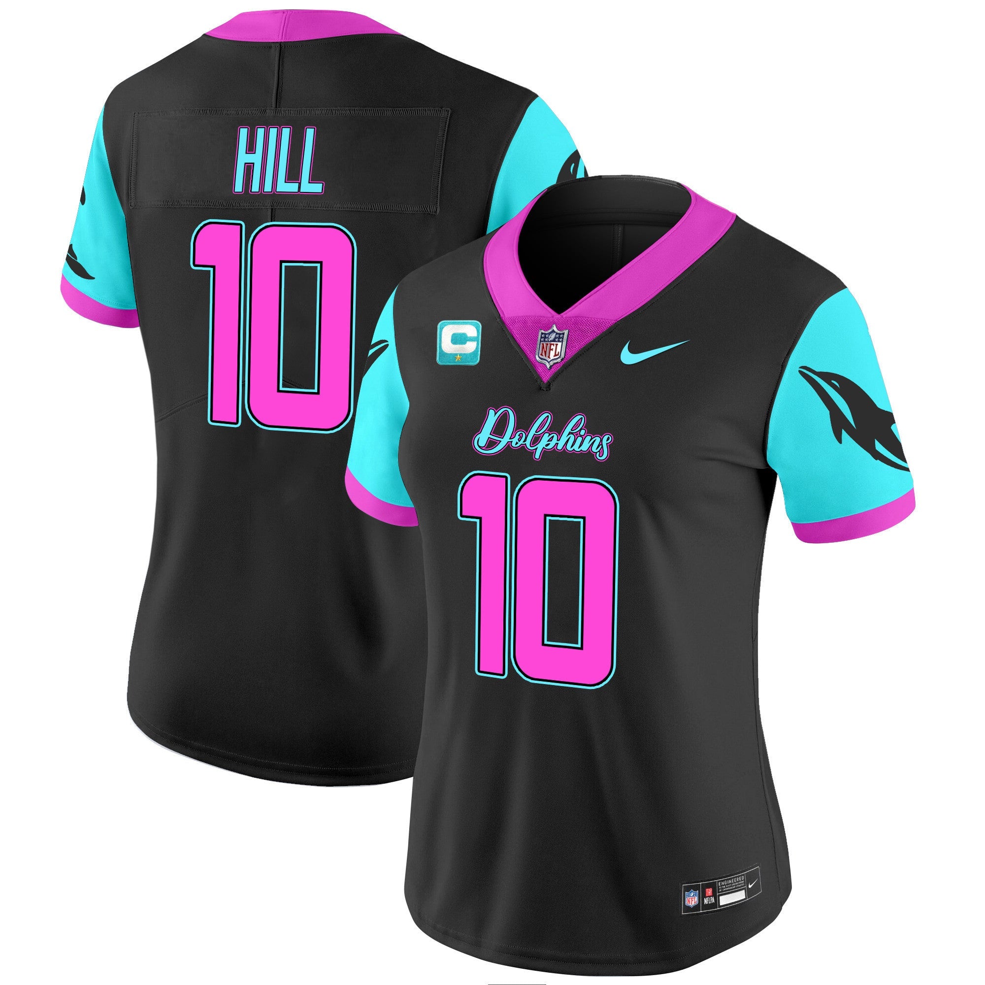 Women's Dolphins Miami Vice Vapor Limited Jersey - All Stitched