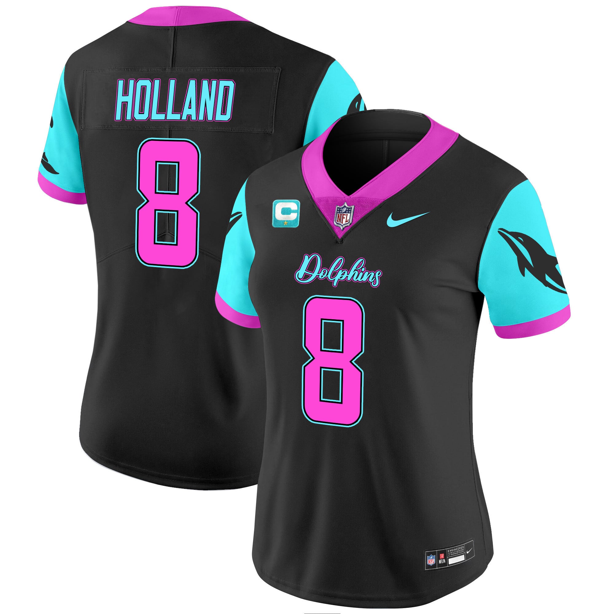 Women's Dolphins Miami Vice Vapor Limited Jersey - All Stitched