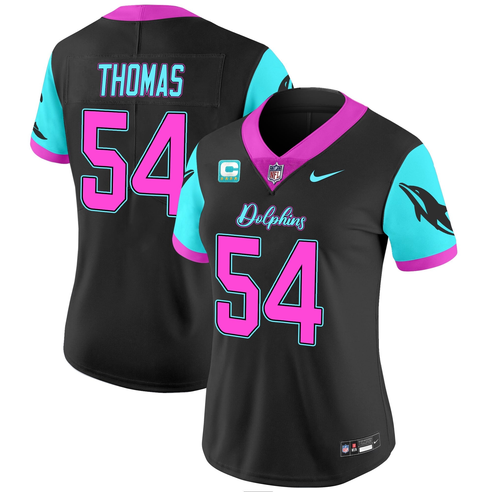 Women's Dolphins Miami Vice Vapor Limited Jersey - All Stitched