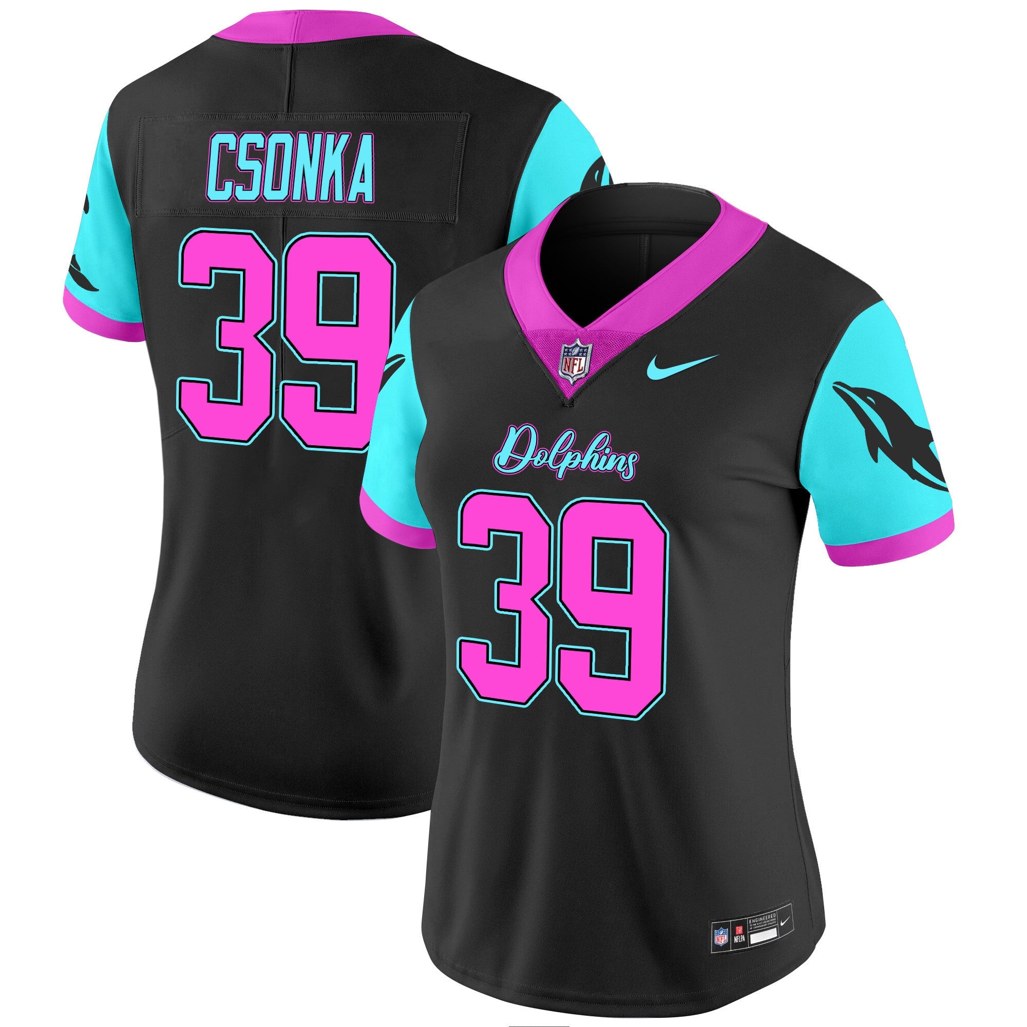 Women's Dolphins Miami Vice Vapor Limited Jersey - All Stitched