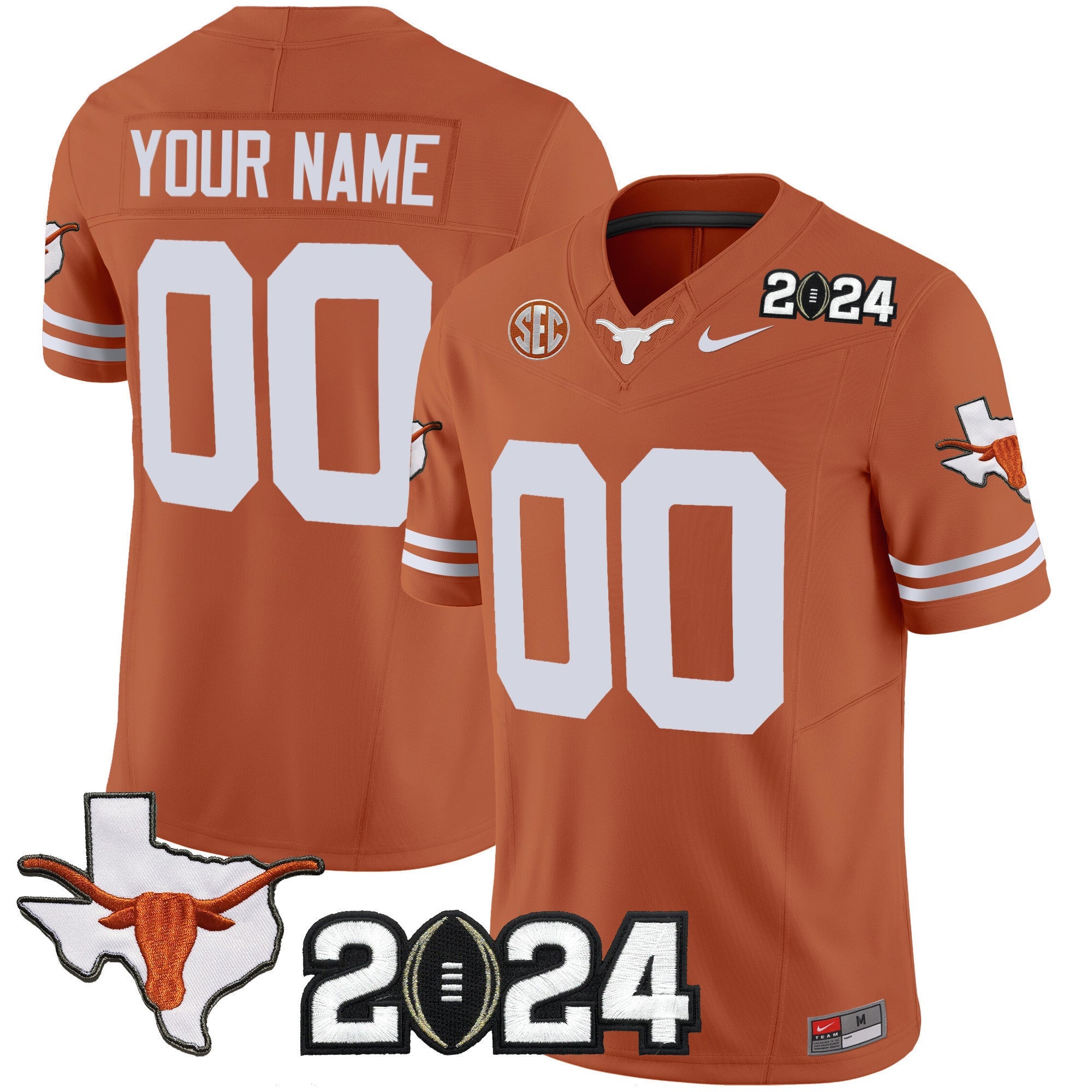 Texas Longhorns 2024 Vapor Limited Custom Jersey - All Stitched