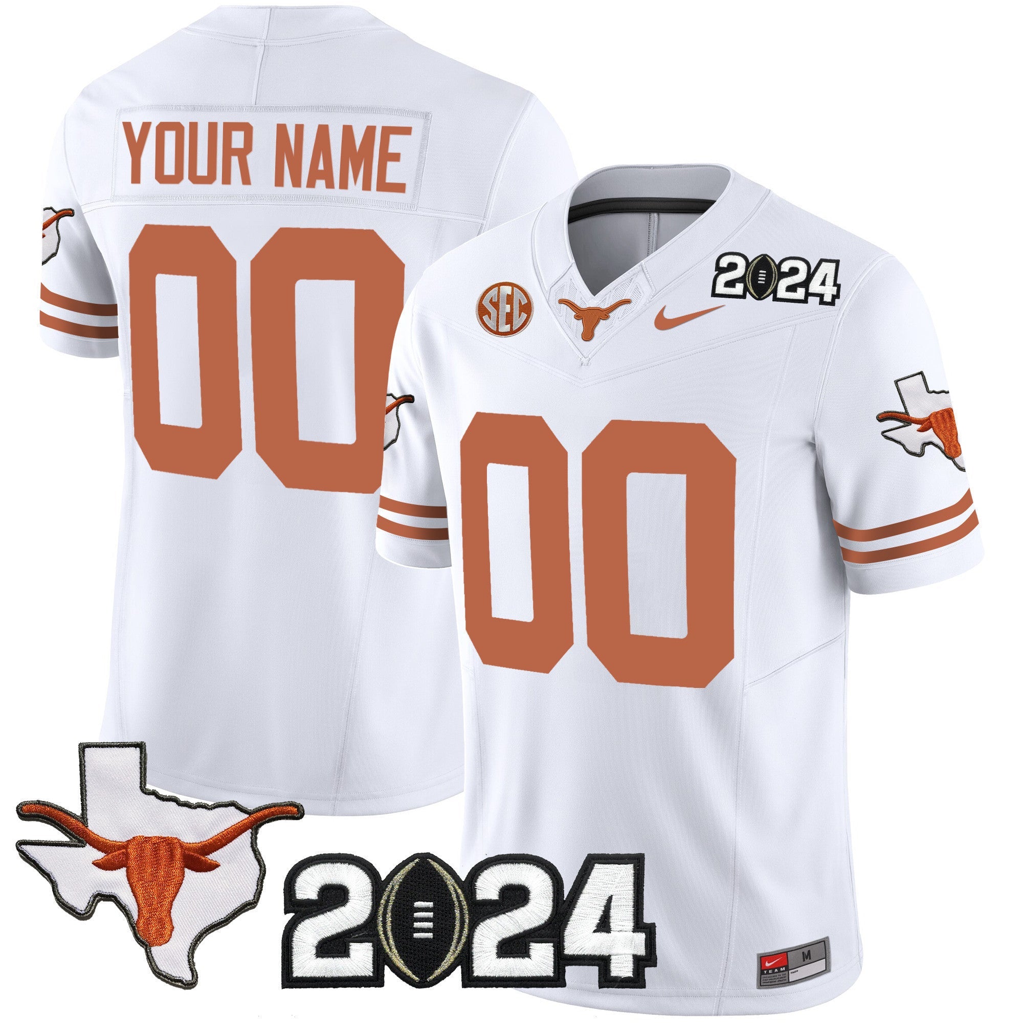 Texas Longhorns 2024 Vapor Limited Custom Jersey - All Stitched