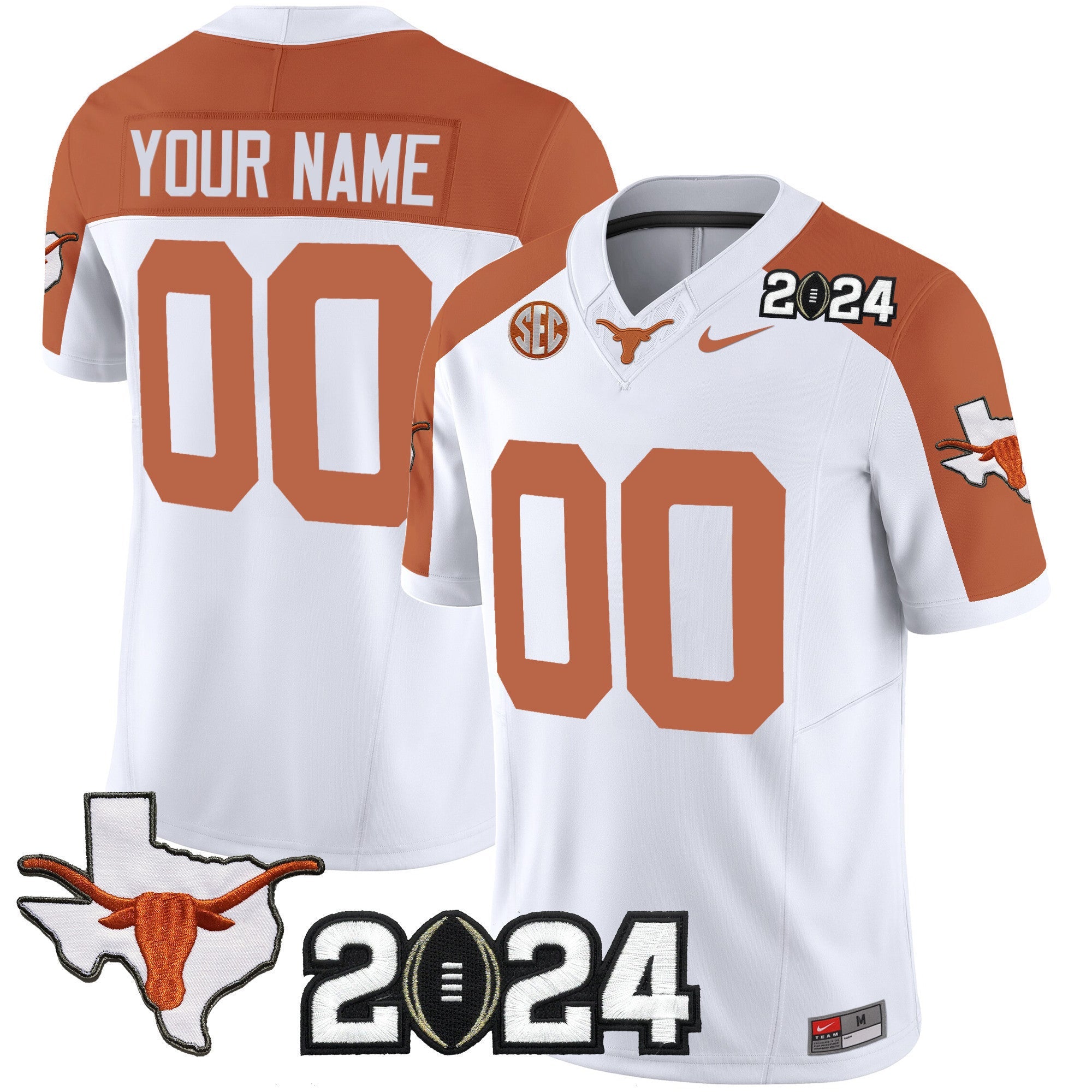 Texas Longhorns 2024 Vapor Limited Custom Jersey - All Stitched