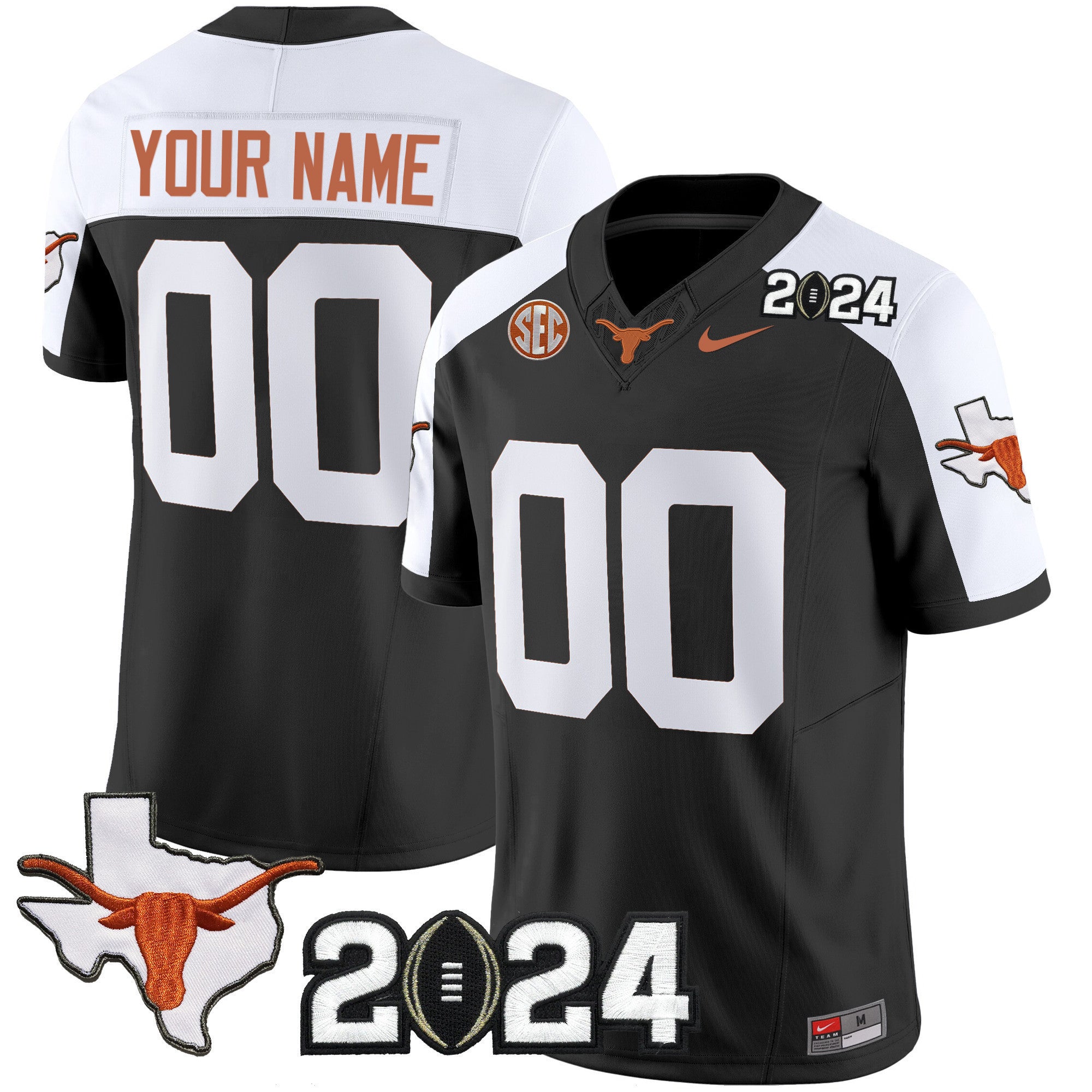 Texas Longhorns 2024 Vapor Limited Custom Jersey - All Stitched