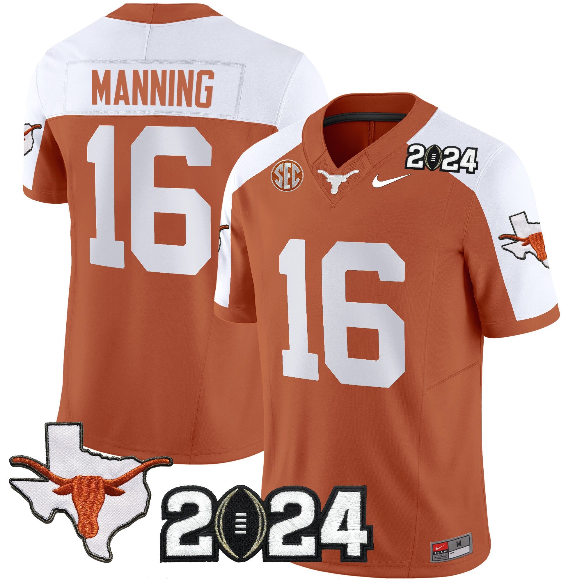 Men's Texas Longhorns 2024 Vapor Limited Jersey - All Stitched